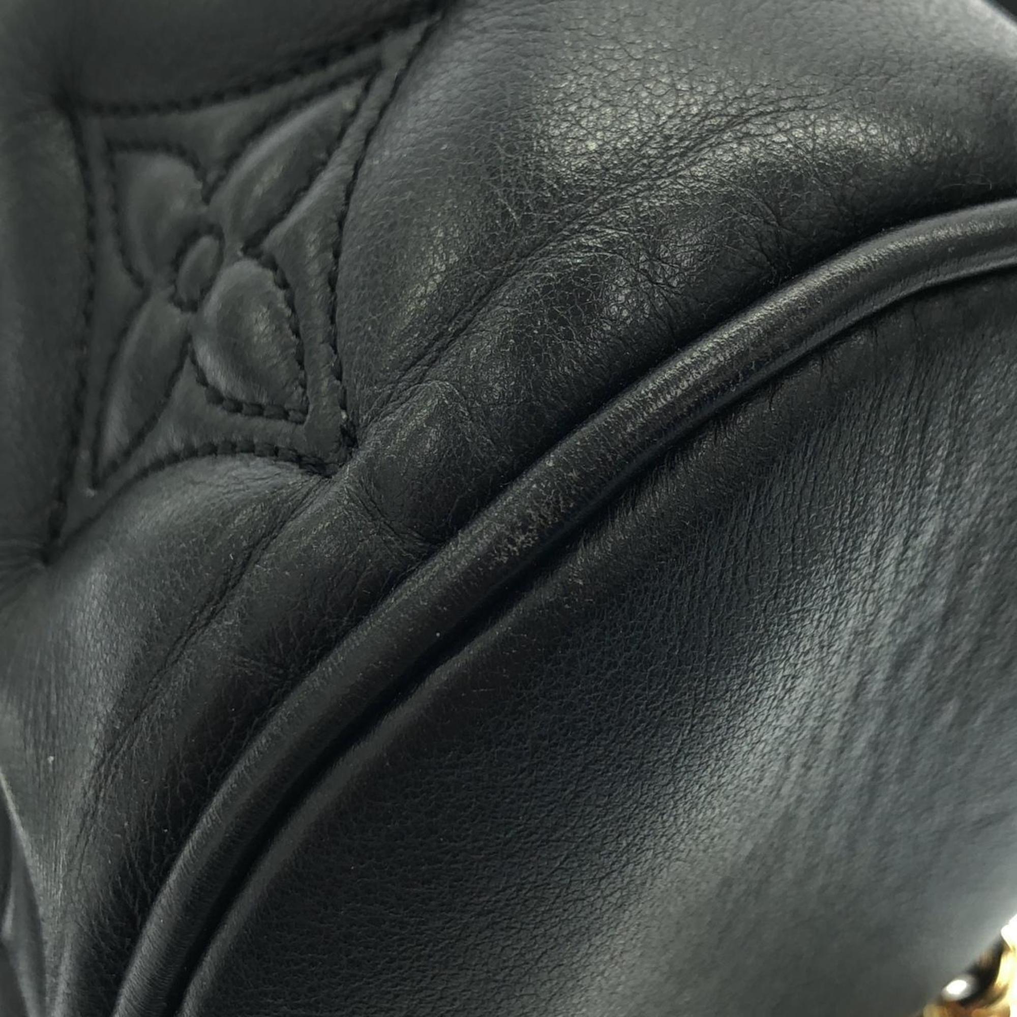 Louis Vuitton Black Leather Shoulder Bag