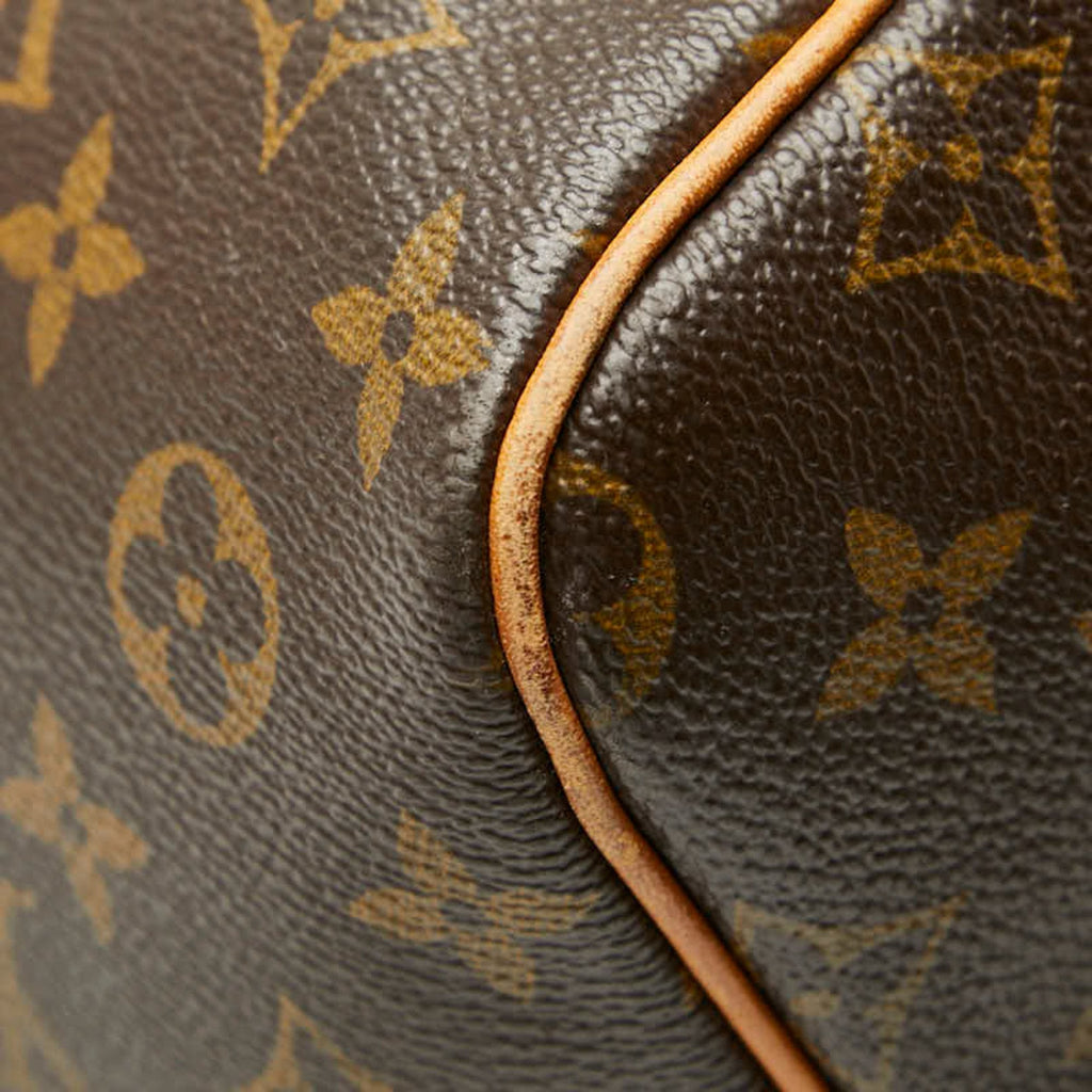 Louis Vuitton Brown Pvc Leather Boston Bag