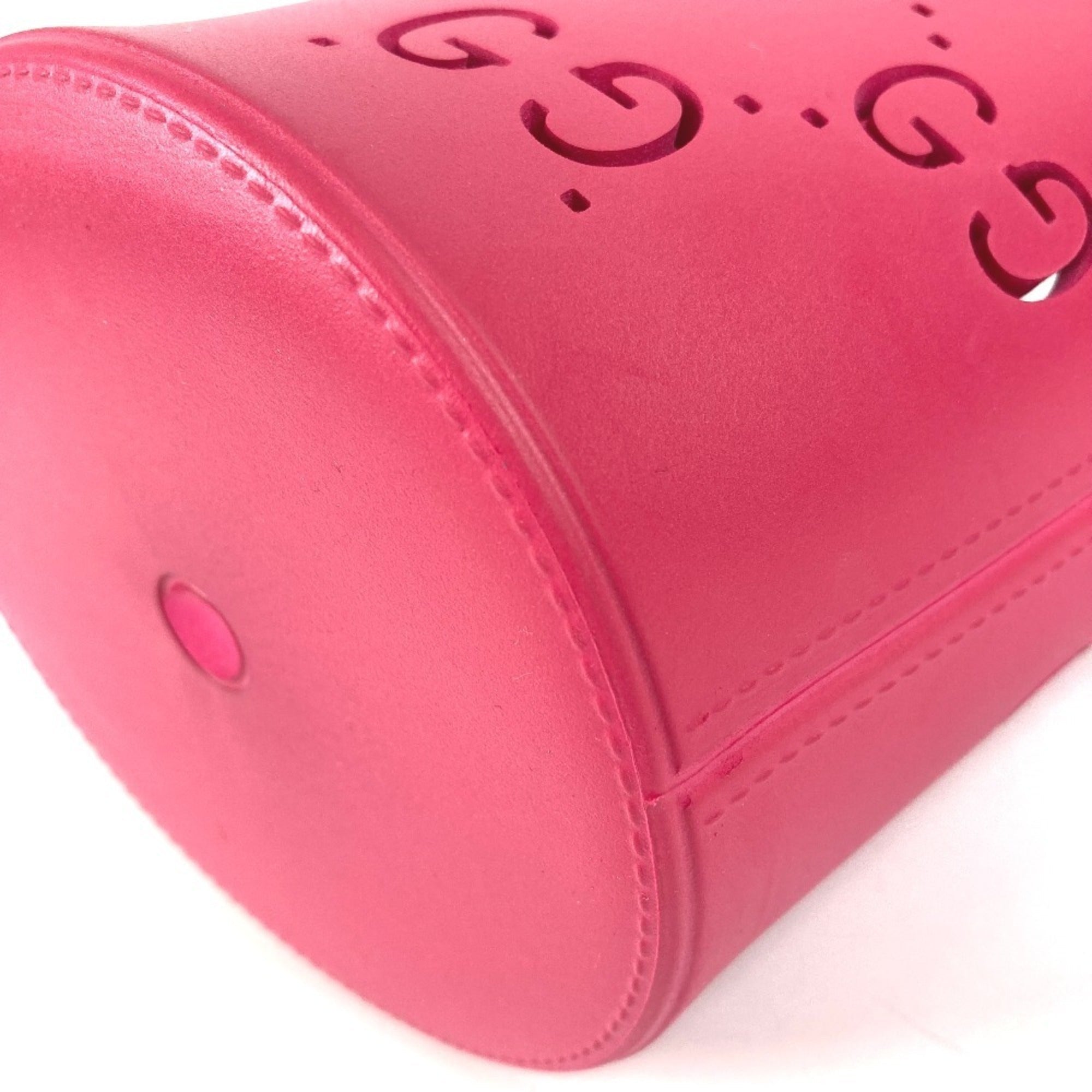 Gucci Pink Rubber Boston Bag Handbag (Pre-Owned)