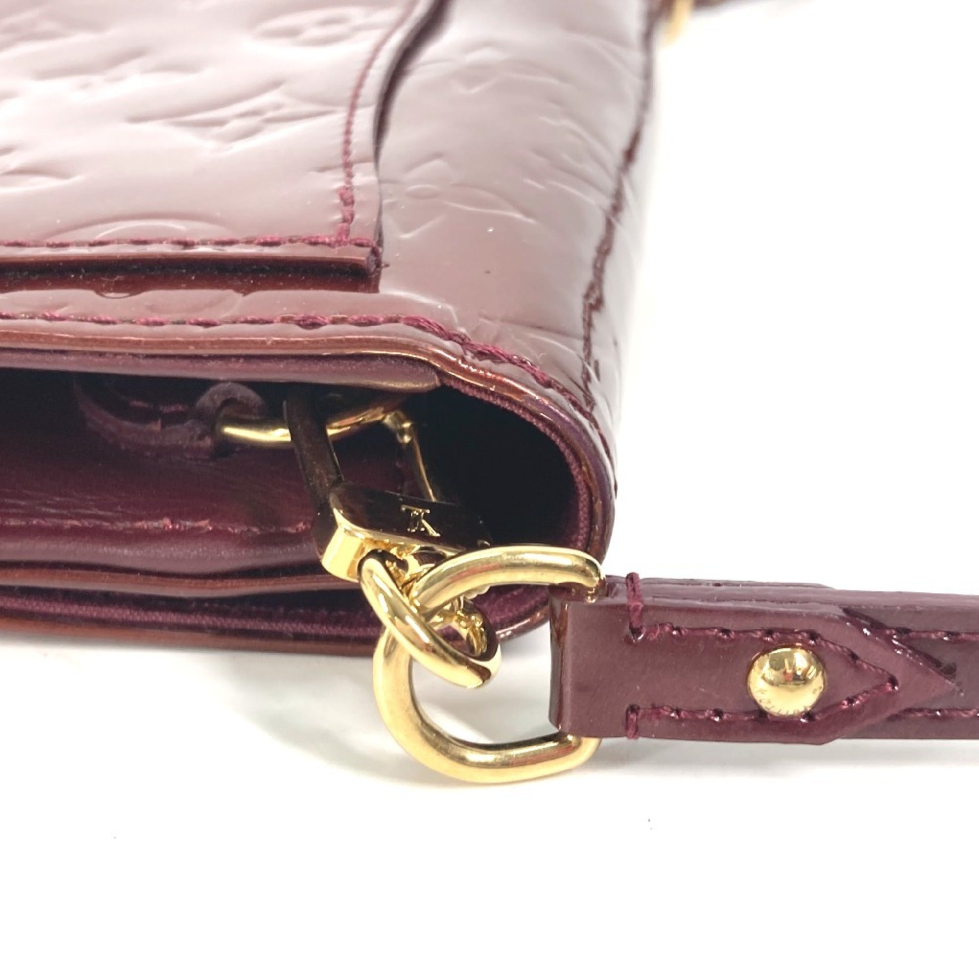 Louis Vuitton Monogram Vernis Purple Rouge Fauviste Monogram Vernis Clutch Bag Shoulder Bag