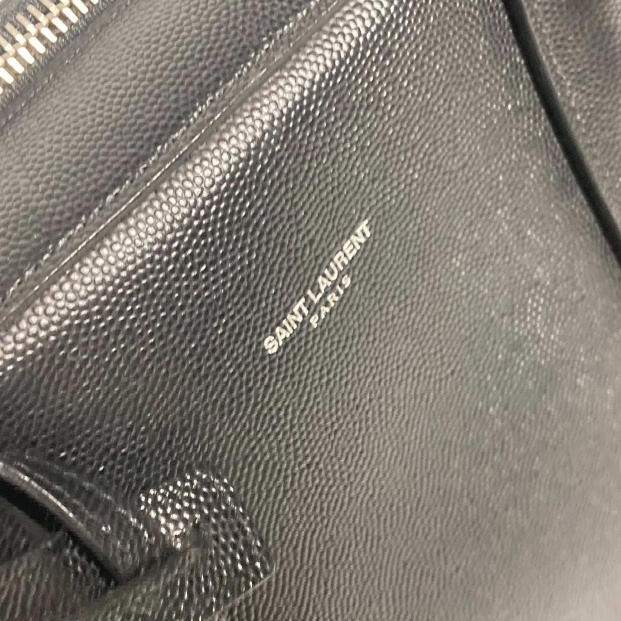 Saint Laurent Black Leather Handbag Tote Bag (Pre-Owned)