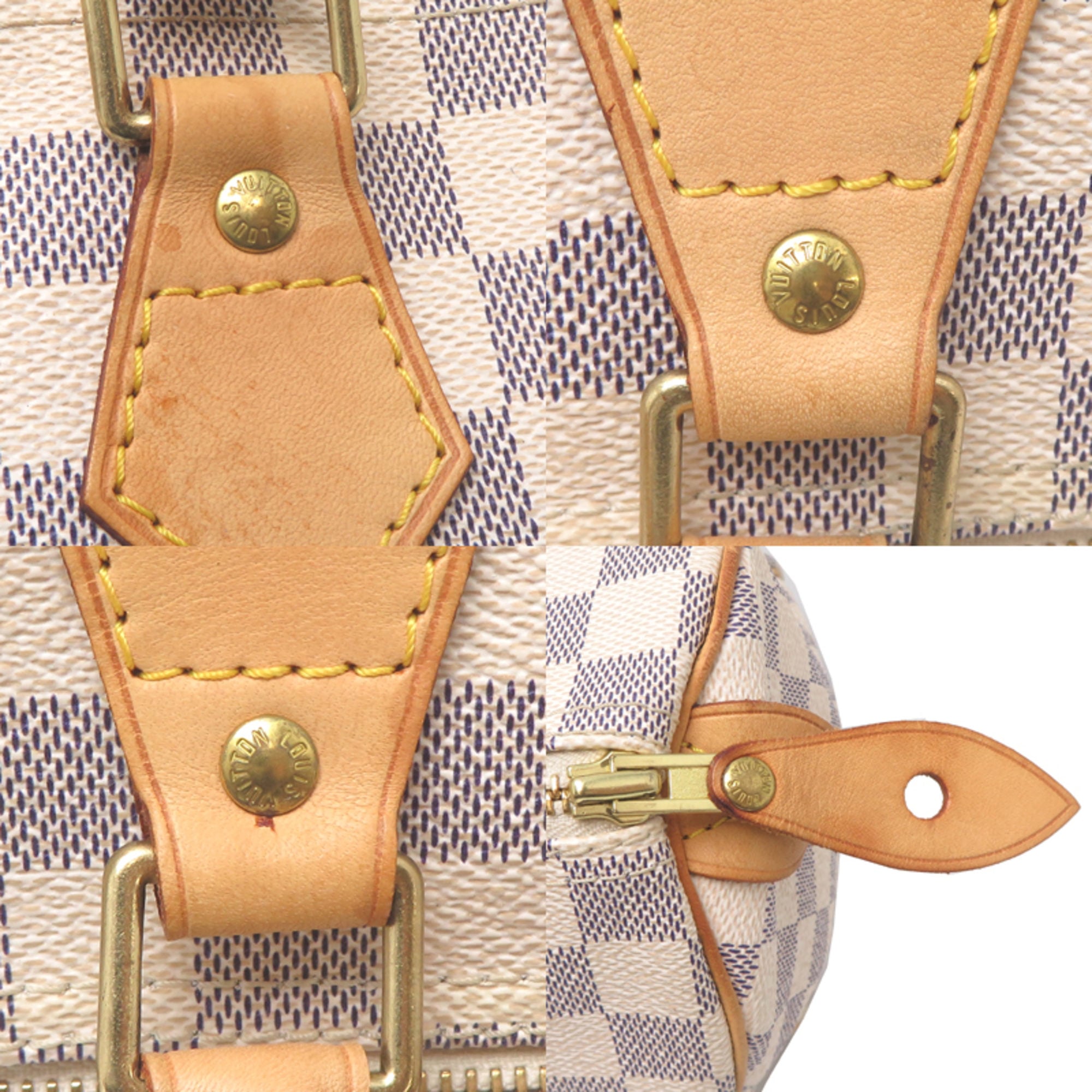 Louis Vuitton White Damier Azur Handbag