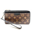 Louis Vuitton Monogram Macassar Black Brown Long Wallet