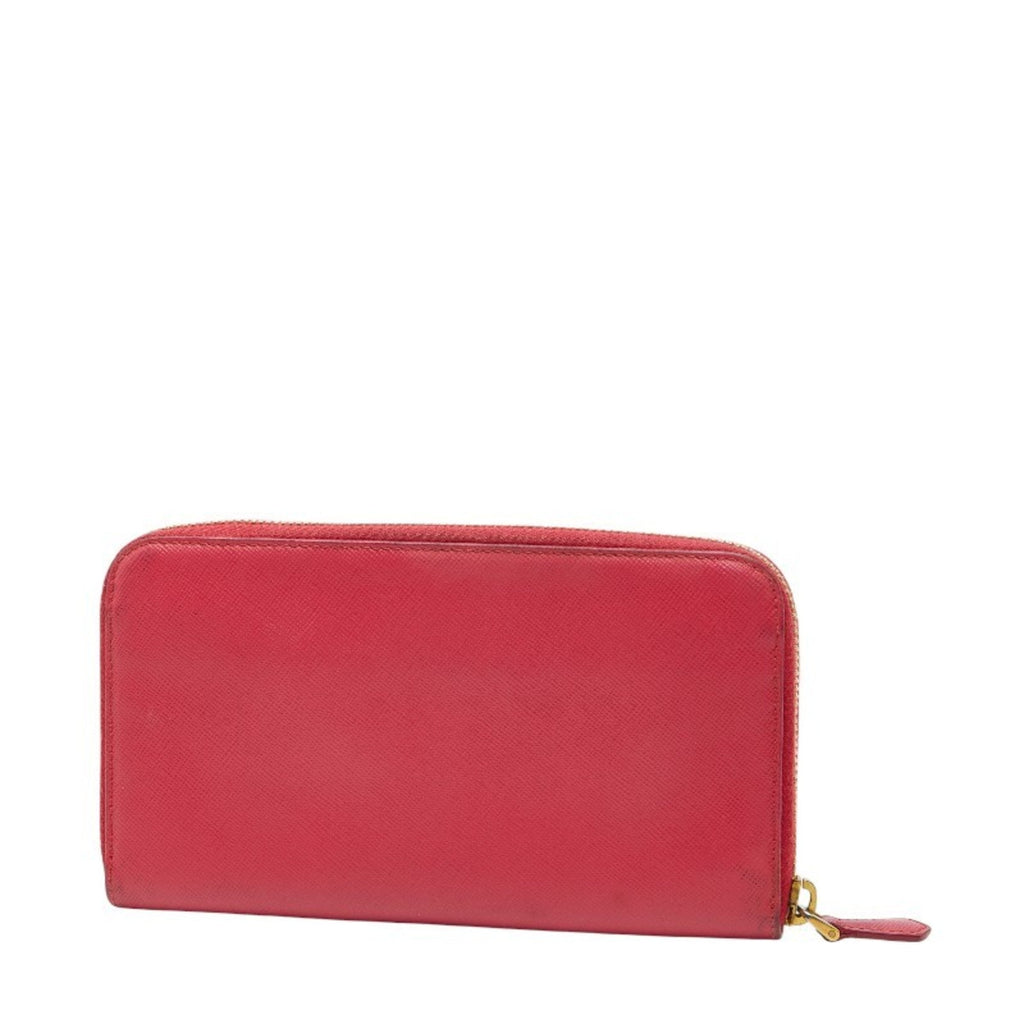 Prada Pink Leather Long Wallet (Bi-Fold)