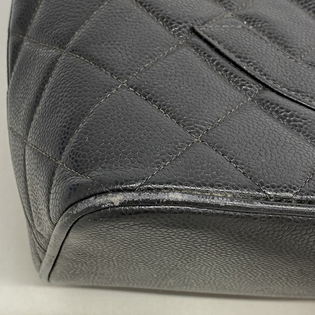 Chanel Black Grained Calfskin Tote Bag