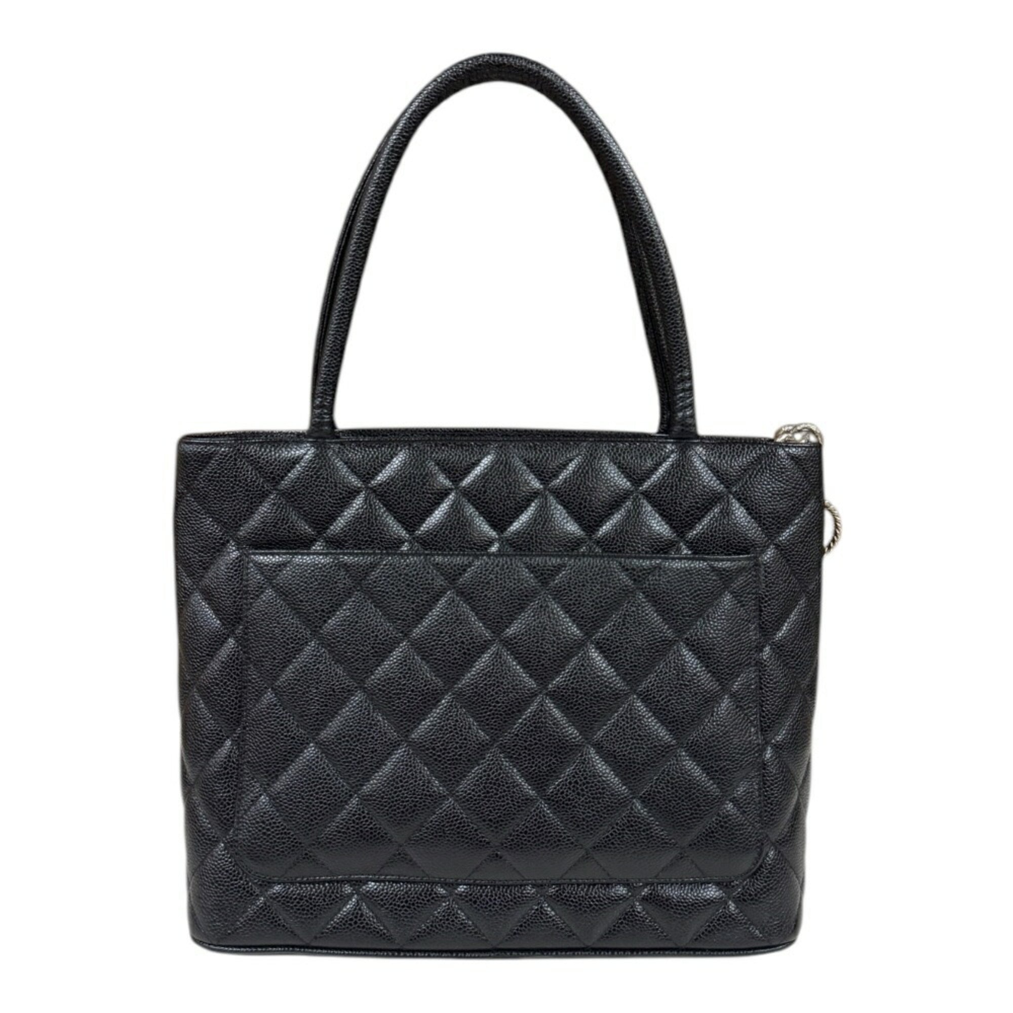 Chanel Caviar Skin Black Caviar Leather Tote Bag
