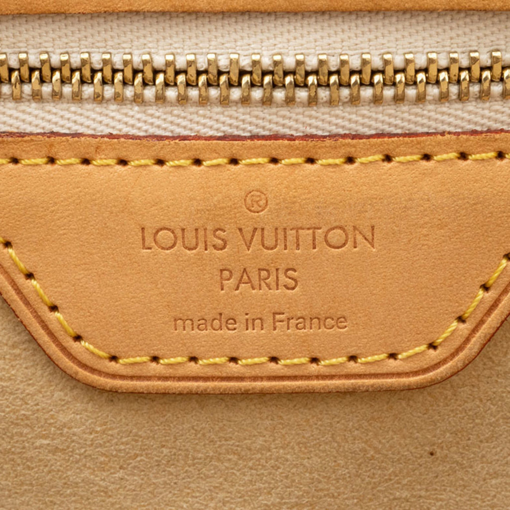 Louis Vuitton Beige Ivory White Canvas Damier Azur Handbag