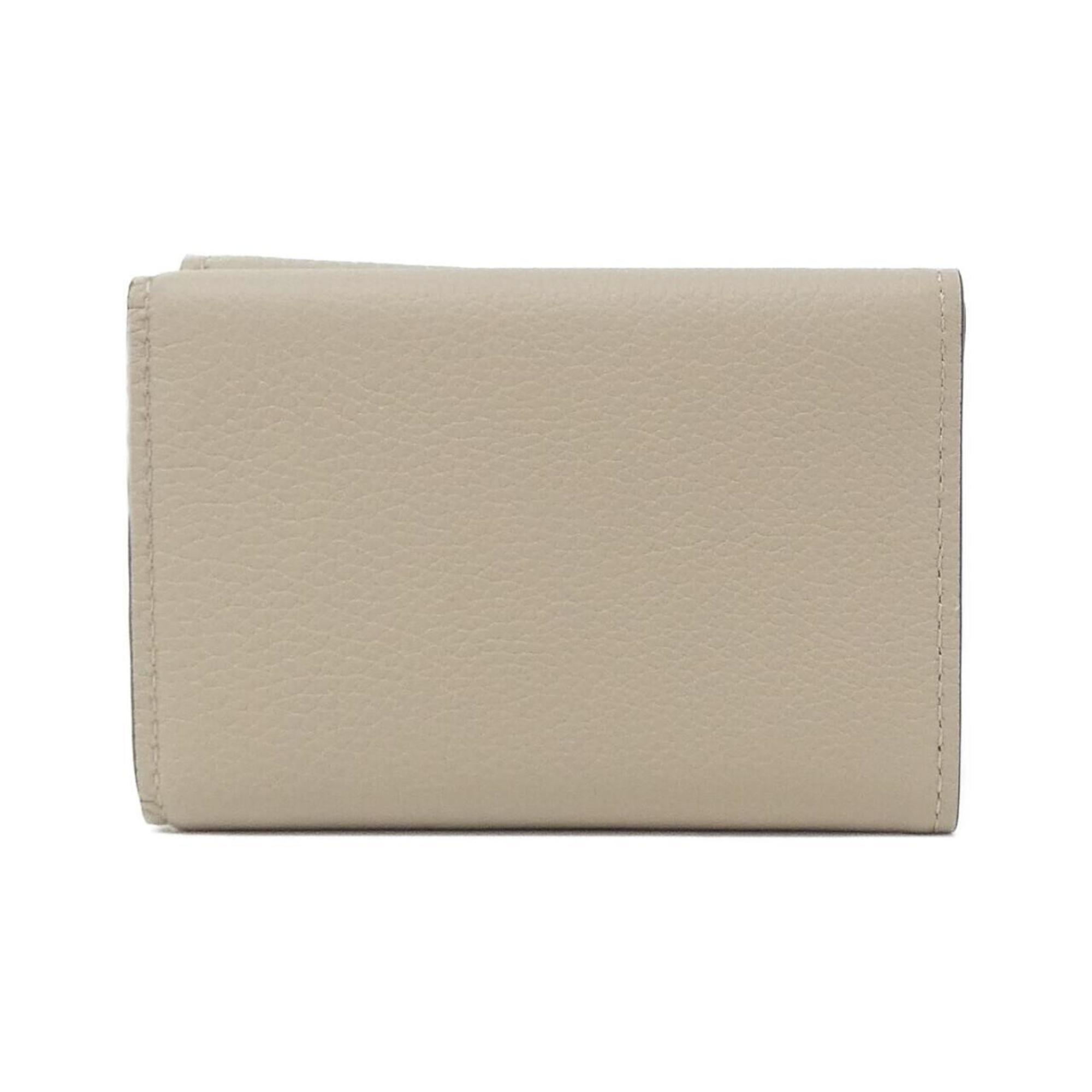 Louis Vuitton Grayish Leather Wallet (Tri-Fold)
