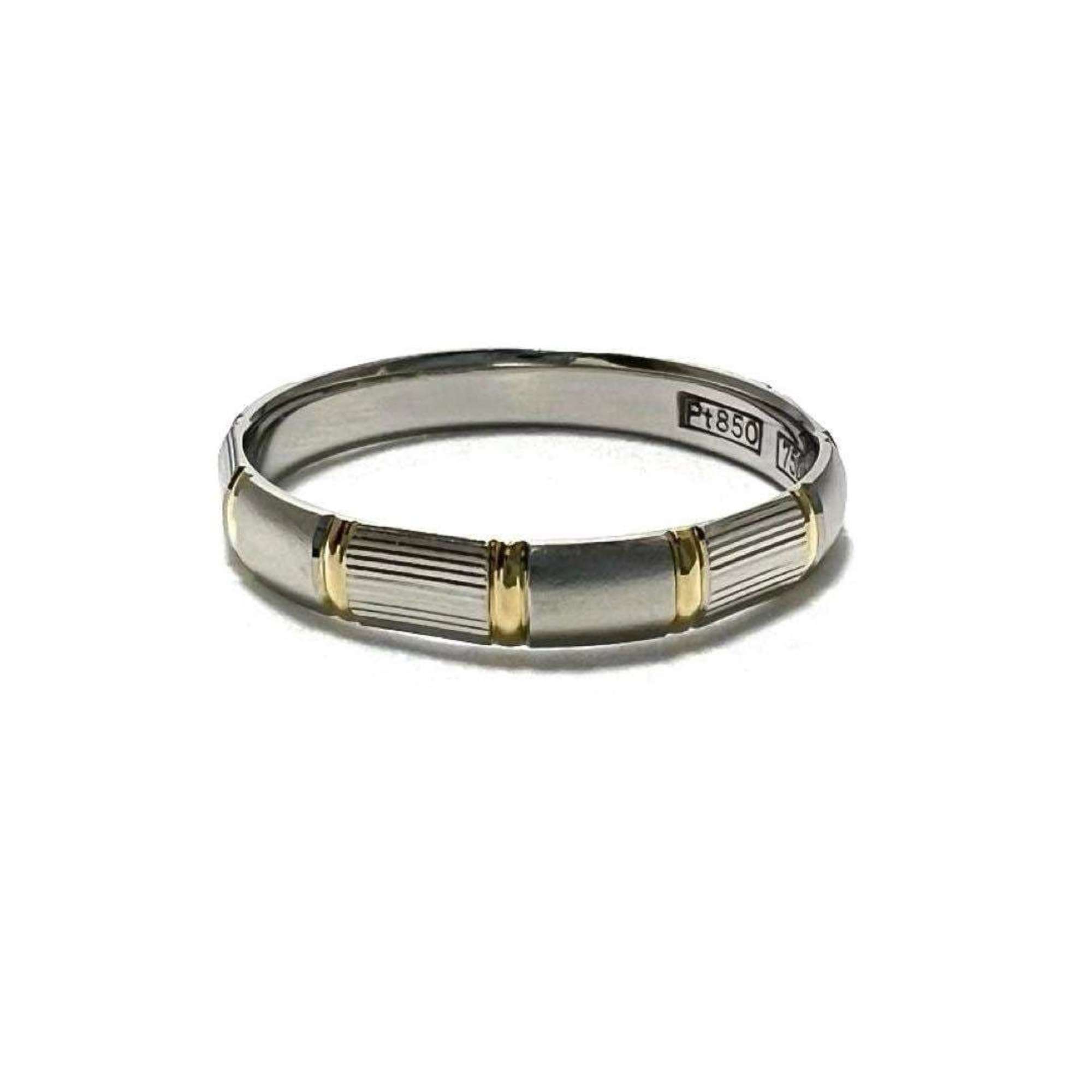 Celine Silver Yellow Gold (18K) Platinum Band Ring