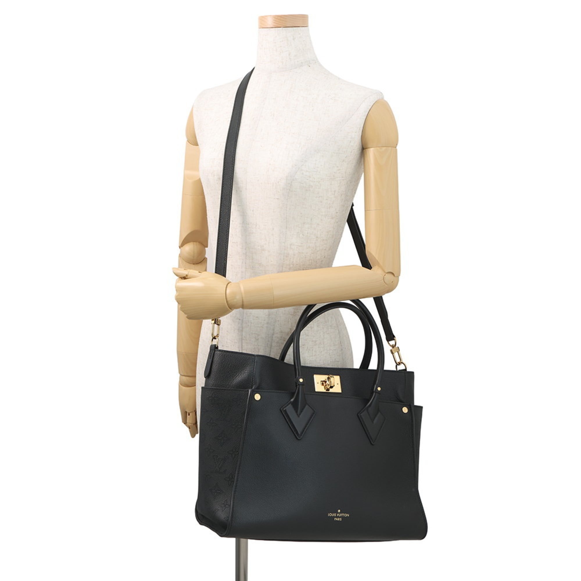 Louis Vuitton Noir Monogram Leather Handbag