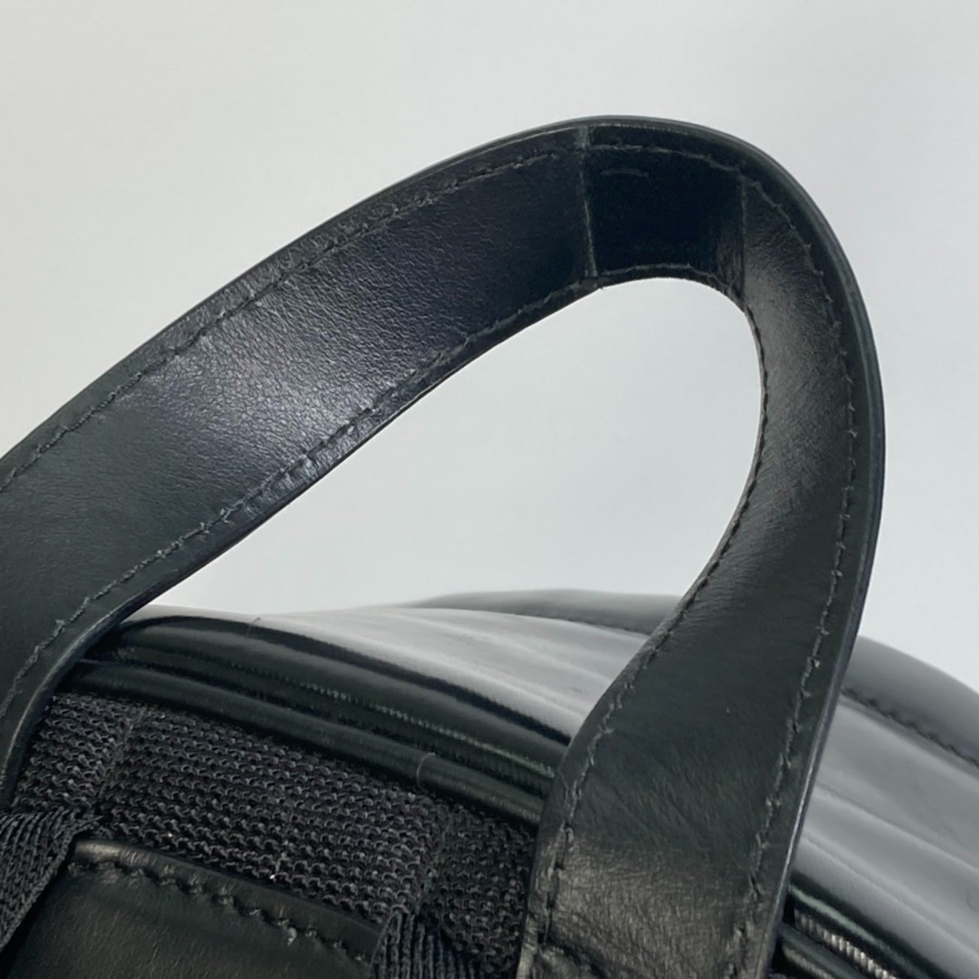 Burberry Black White Coated Canvas Backpack