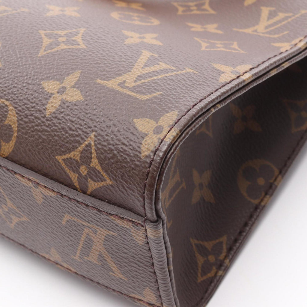 Louis Vuitton Brown Coated Canvas Leather Handbag