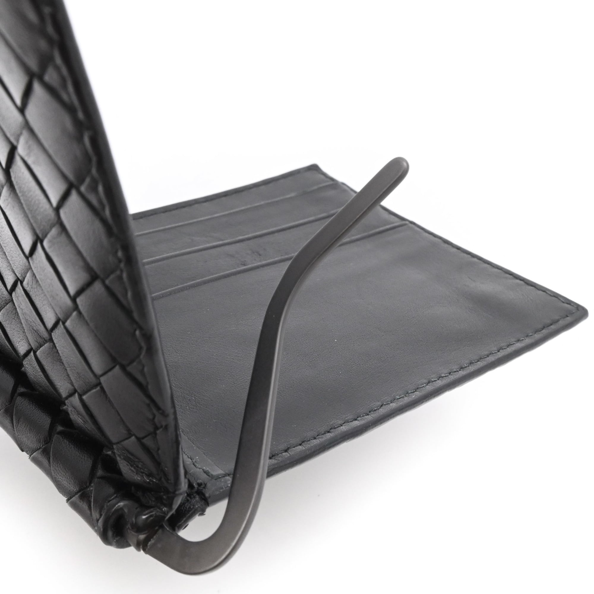 Bottega Veneta Intrecciato Black Money Clip