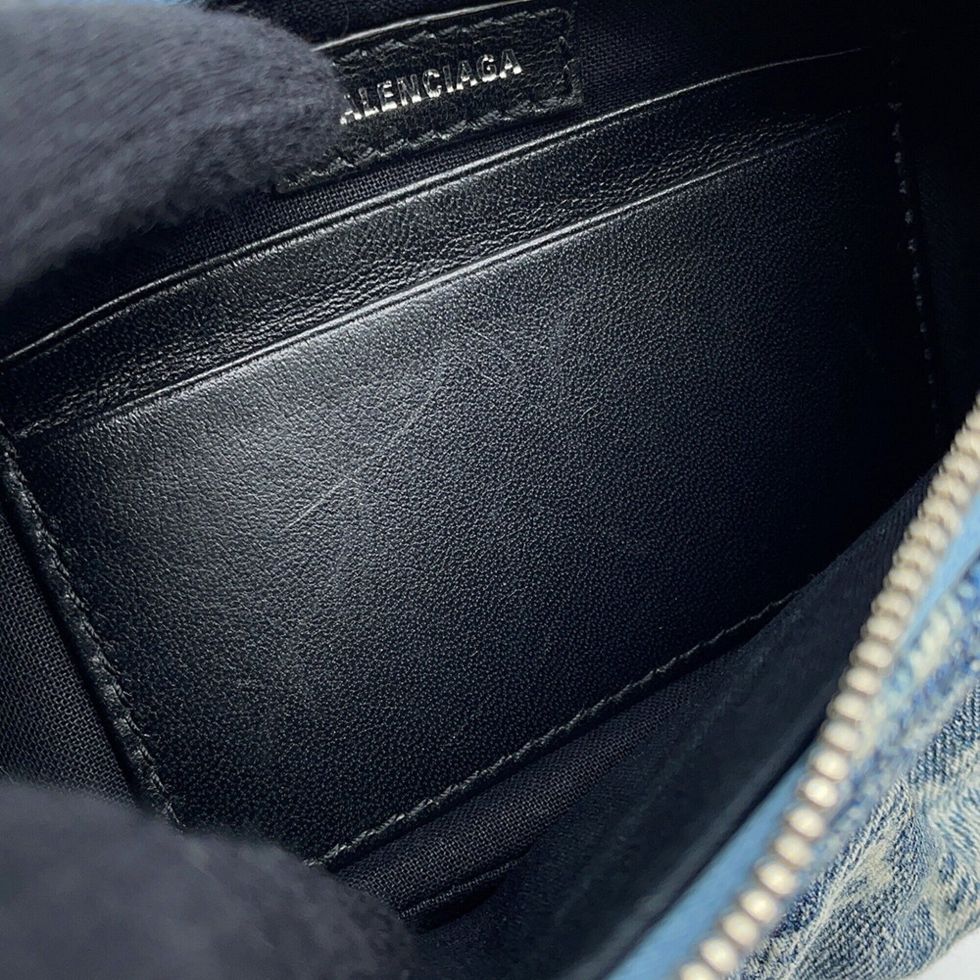Balenciaga Blue White Denim Handbag Shoulder