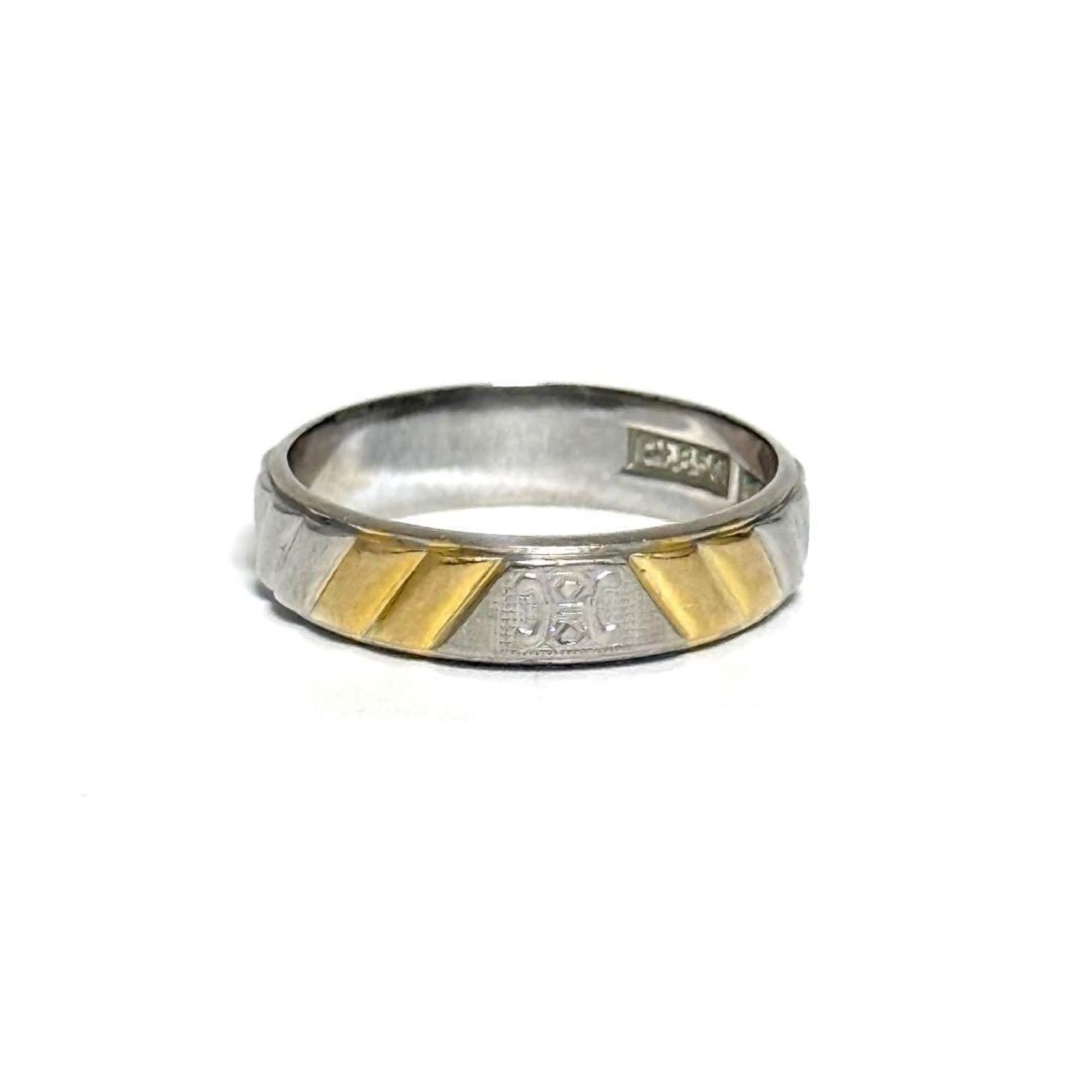 Celine Yellow Gold (18K) Platinum 950 Band Ring