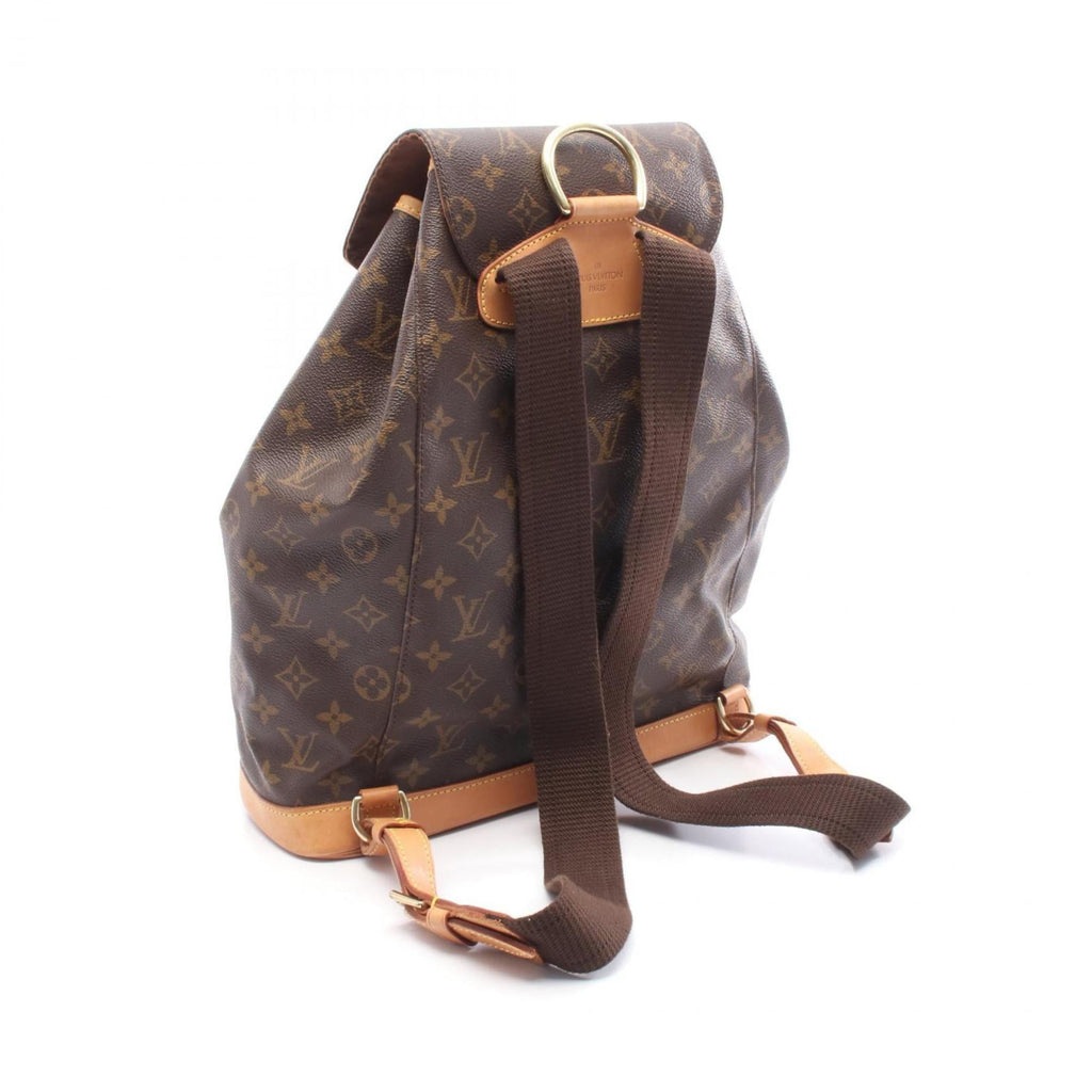 Louis Vuitton Brown Pvc Coated Canvas Monogram Leather Backpack