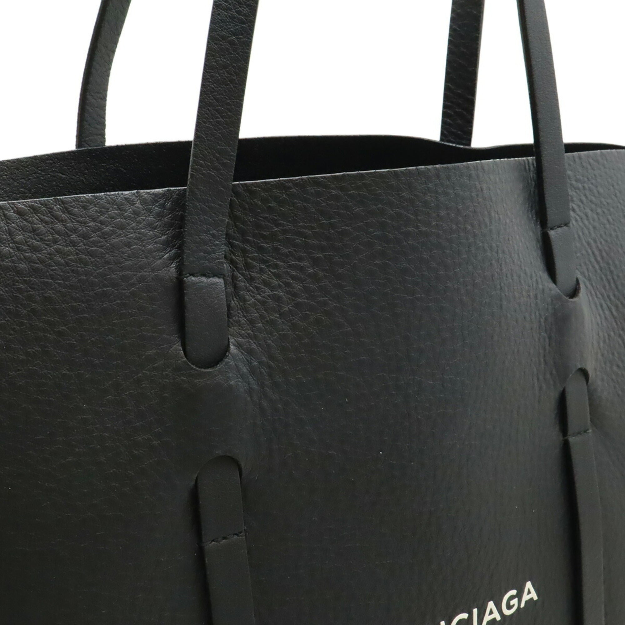Balenciaga Black Leather Shoulder Bag Tote