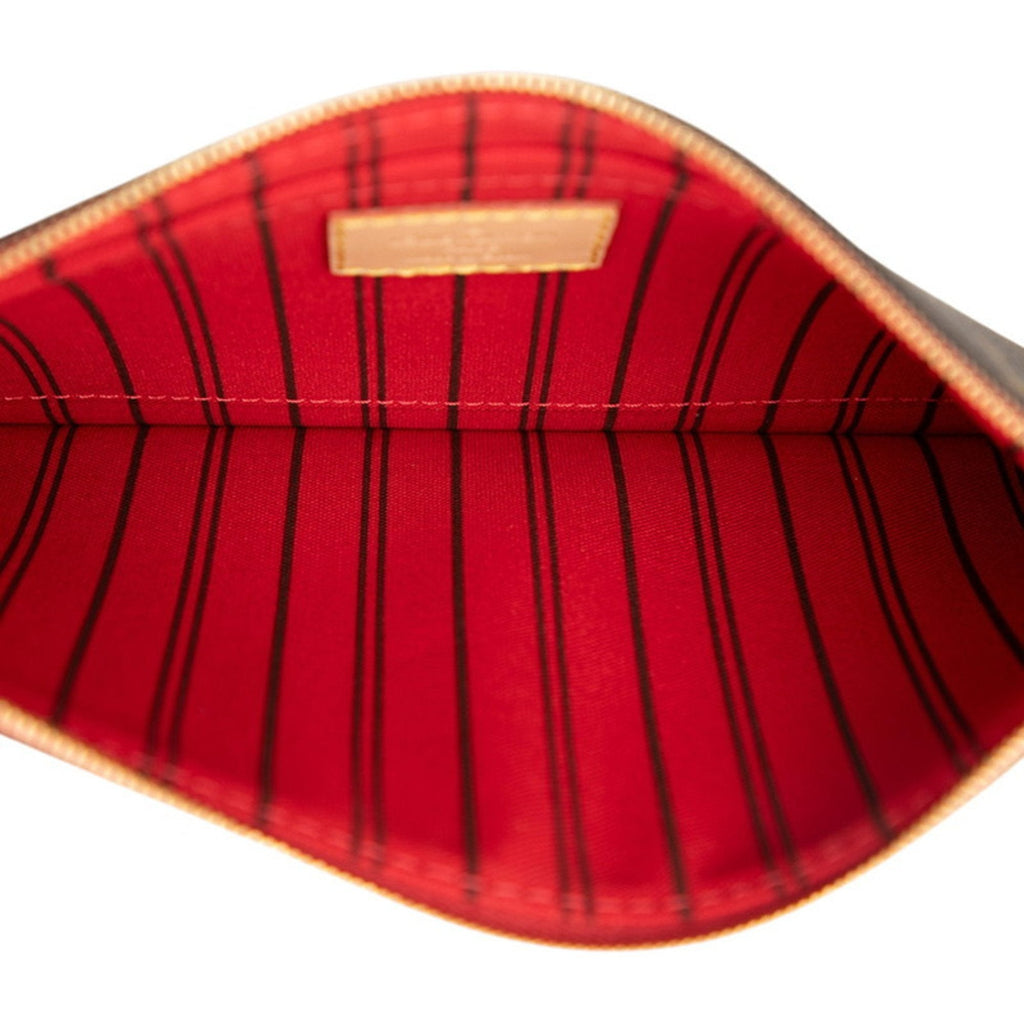 Louis Vuitton Brown Red Color Pvc Pouch