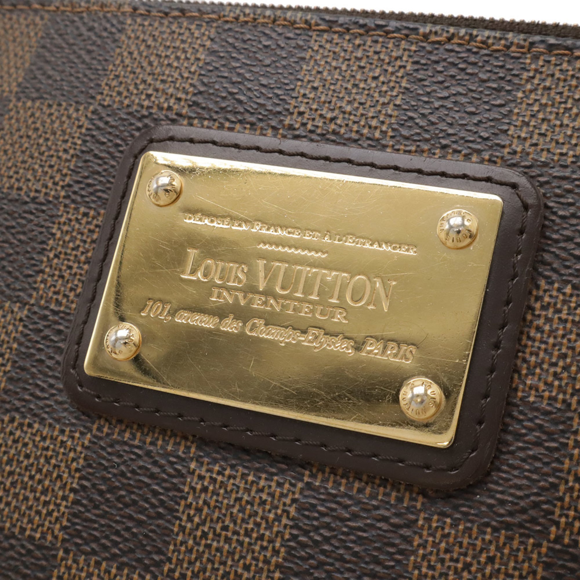 Louis Vuitton Brown Damier Canvas Pvc Damier Canvas Pouch Shoulder Bag