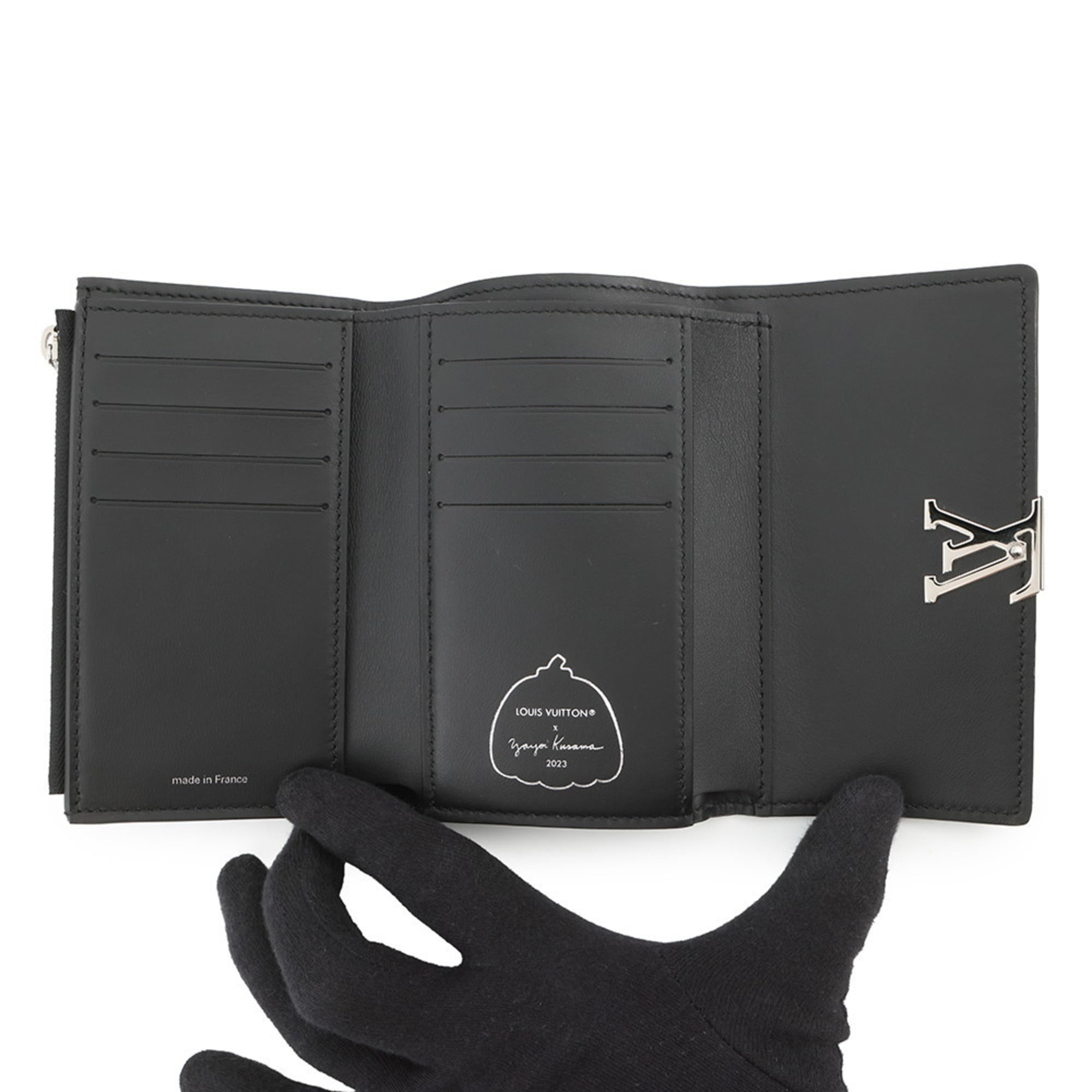 Louis Vuitton Black Multi-Color Noir Leather Wallet (Tri-Fold)