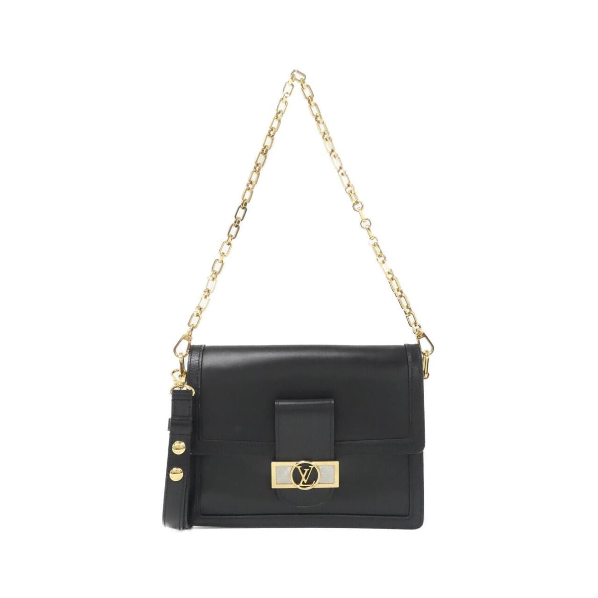 Louis Vuitton Black Leather Shoulder Bag