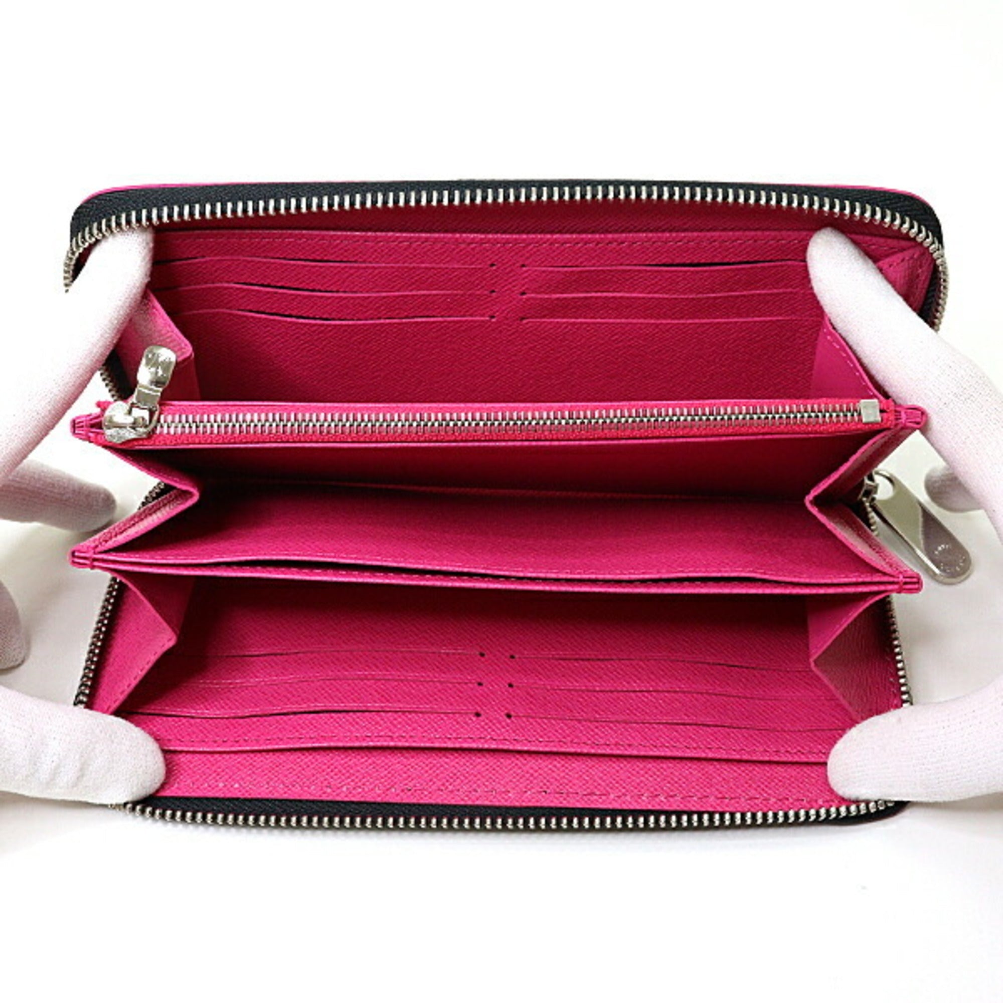 Louis Vuitton Epi Black Pink Epi Leather Long Wallet