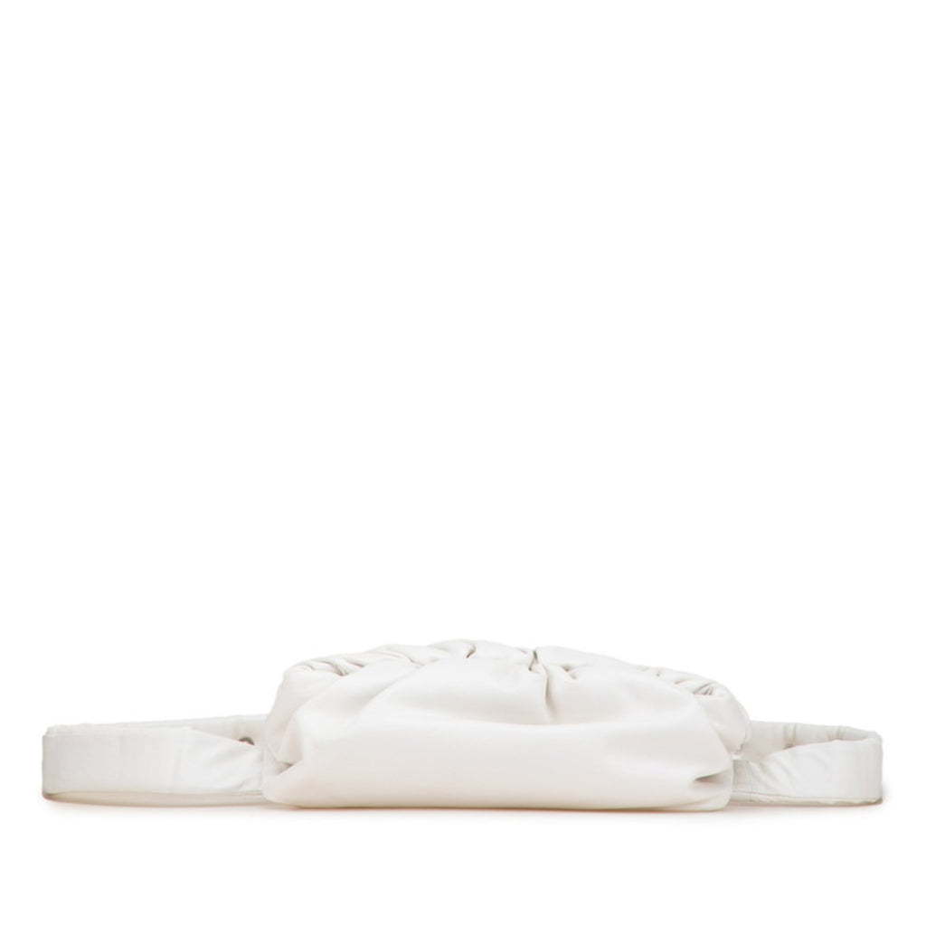 Bottega Veneta White Leather Pouch Sling Bag
