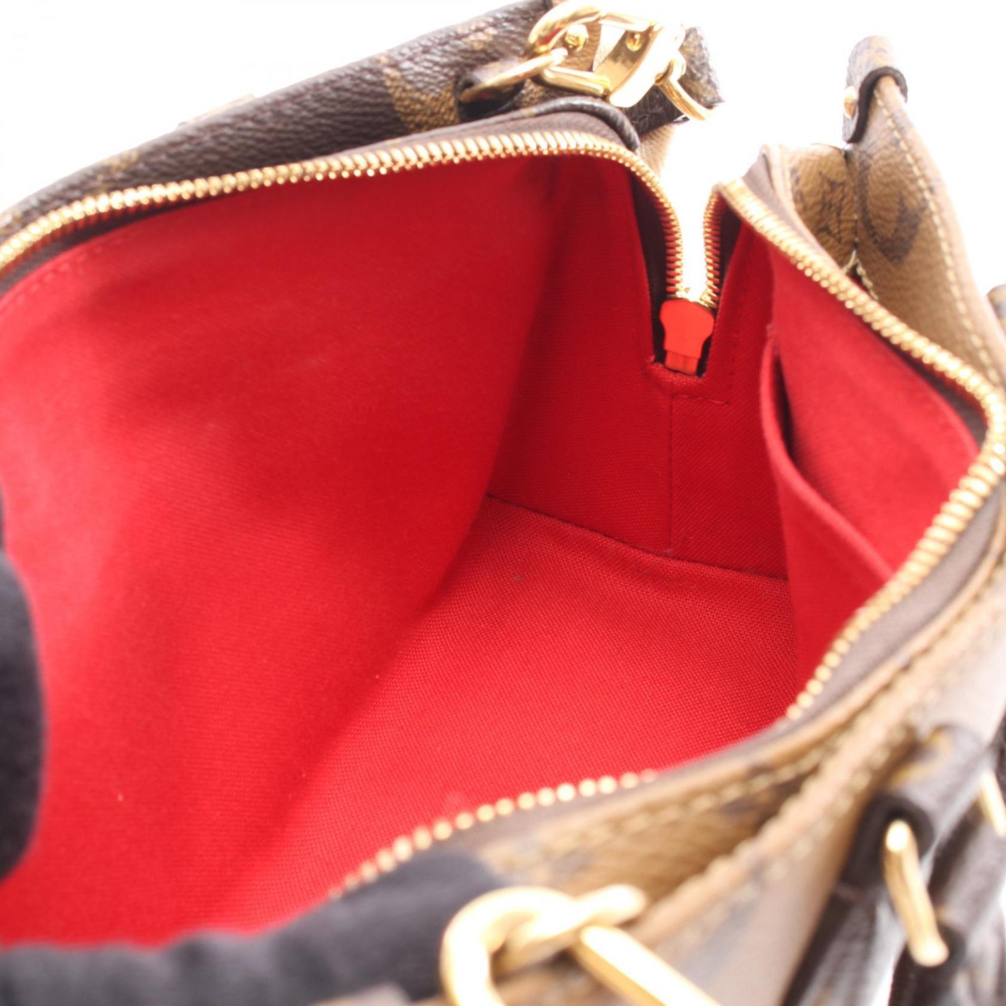 Louis Vuitton Brown Coated Canvas Handbag