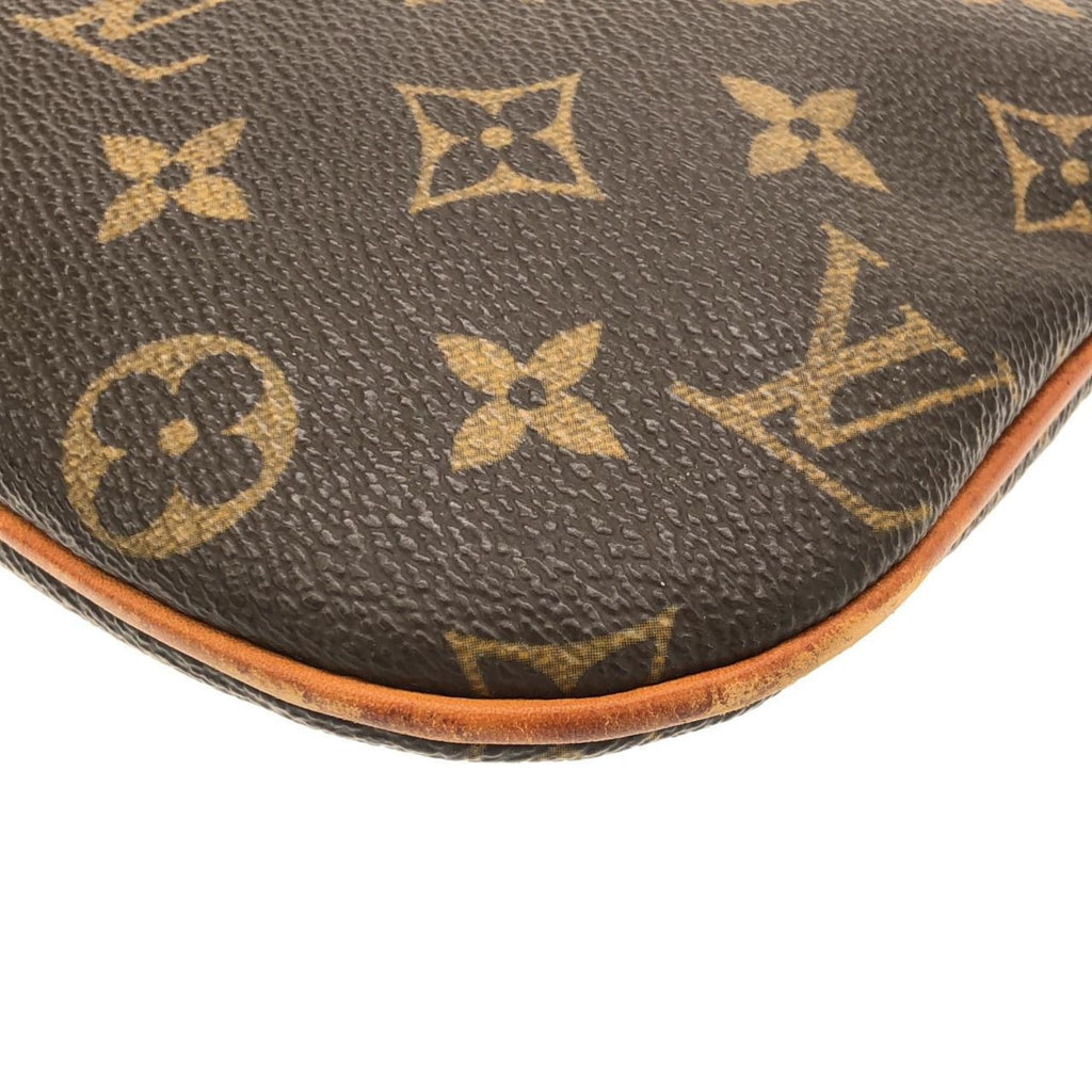 Louis Vuitton Marron Coated Canvas Pochette Shoulder Bag