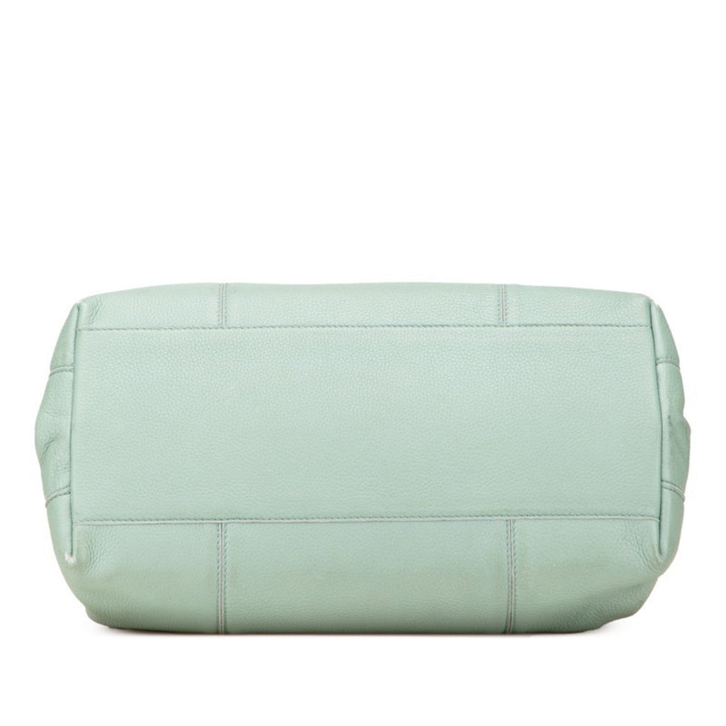 Bottega Veneta Intrecciato Green Leather Handbag