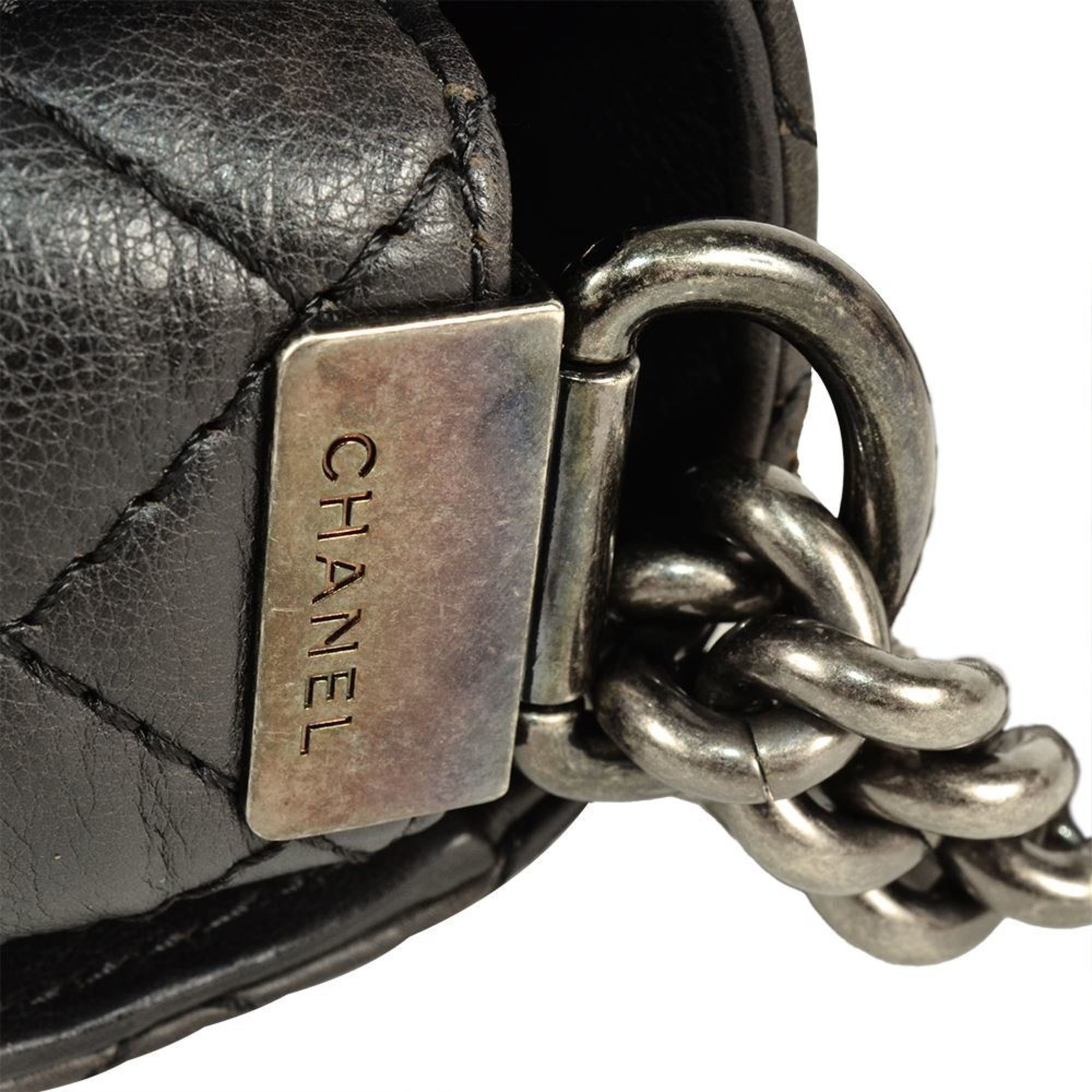 Chanel Black Leather Shoulder Bag