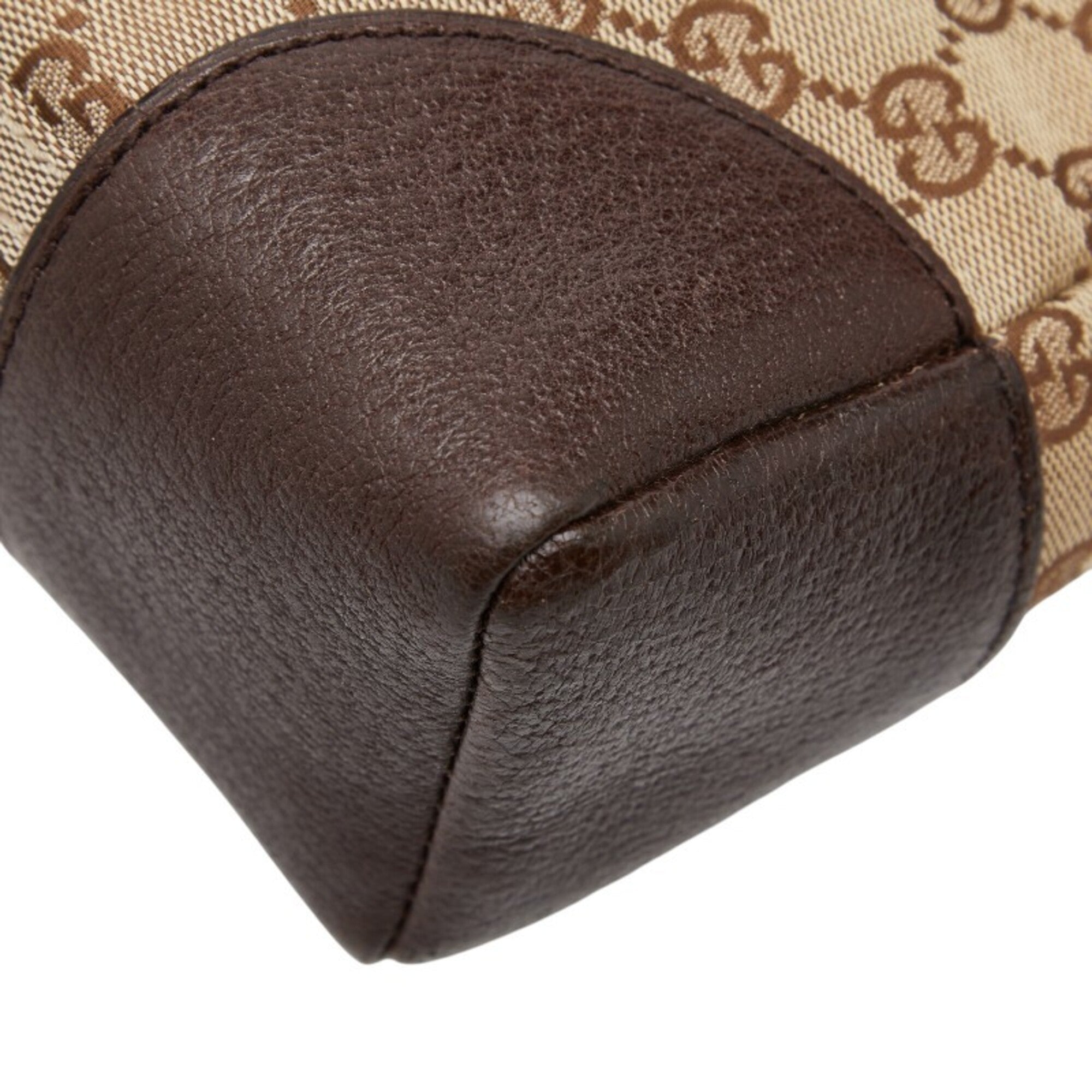 Gucci Brown Canvas Leather Shoulder Bag (Pre-Owned)