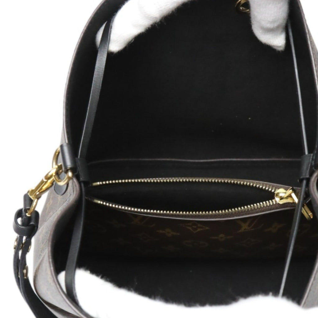 Louis Vuitton Brown Noir Monogram Canvas Shoulder Bag