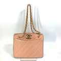 Chanel Pink Leather Shoulder Bag
