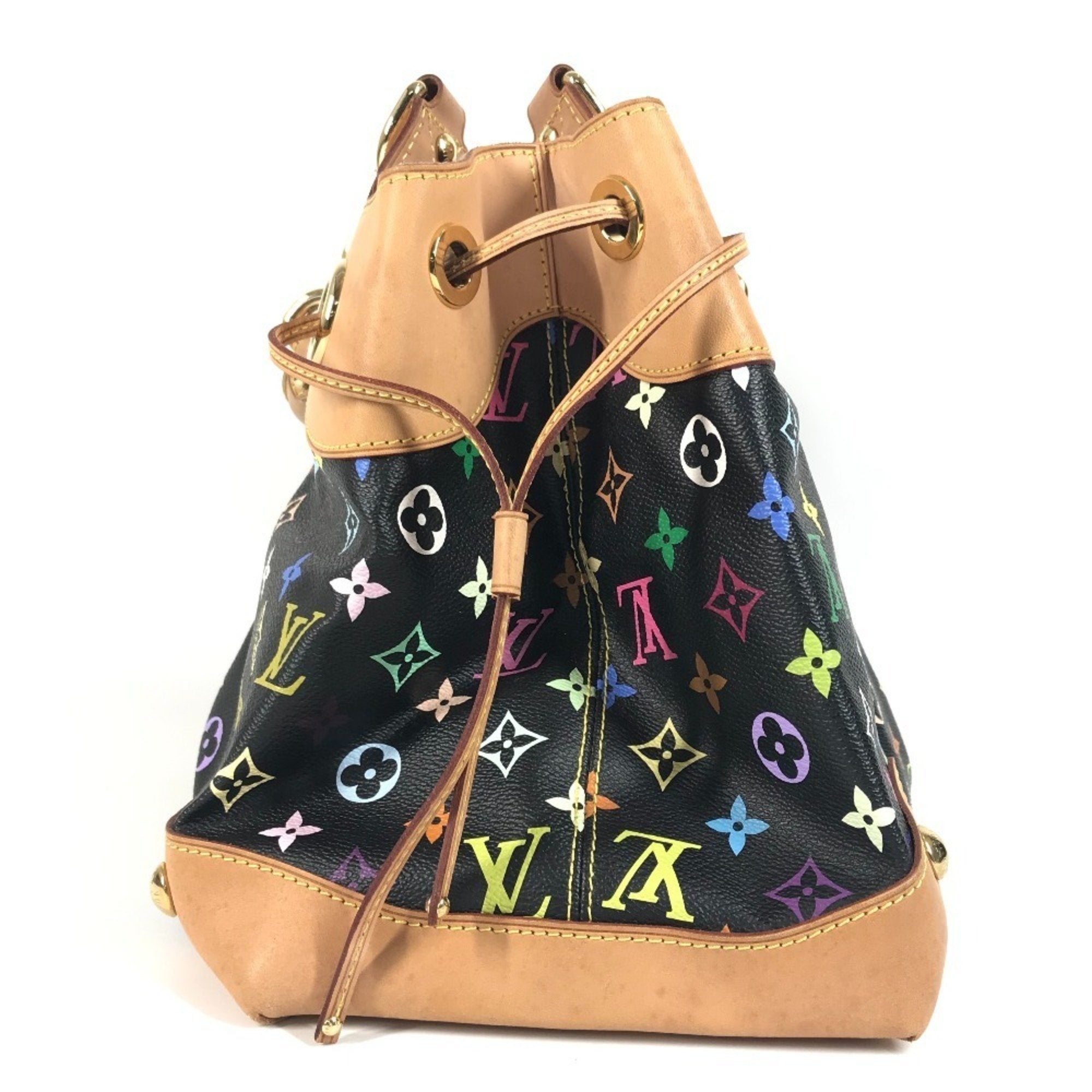 Louis Vuitton Black Multi-Color Noir Monogram Multicolore Canvas Shoulder Bag Tote Bag