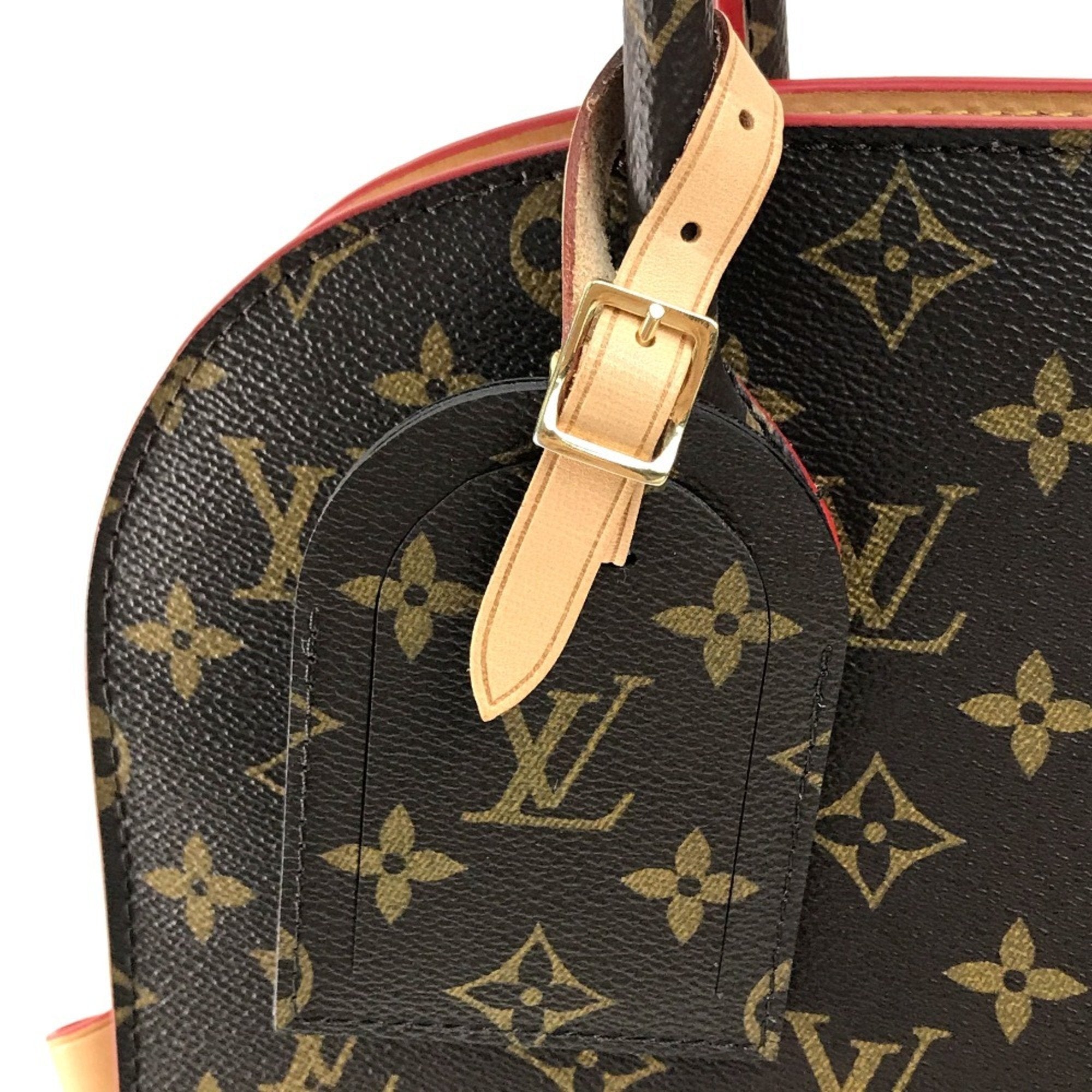 Louis Vuitton Brown Monogram Red Color Monogram Leather Handbag