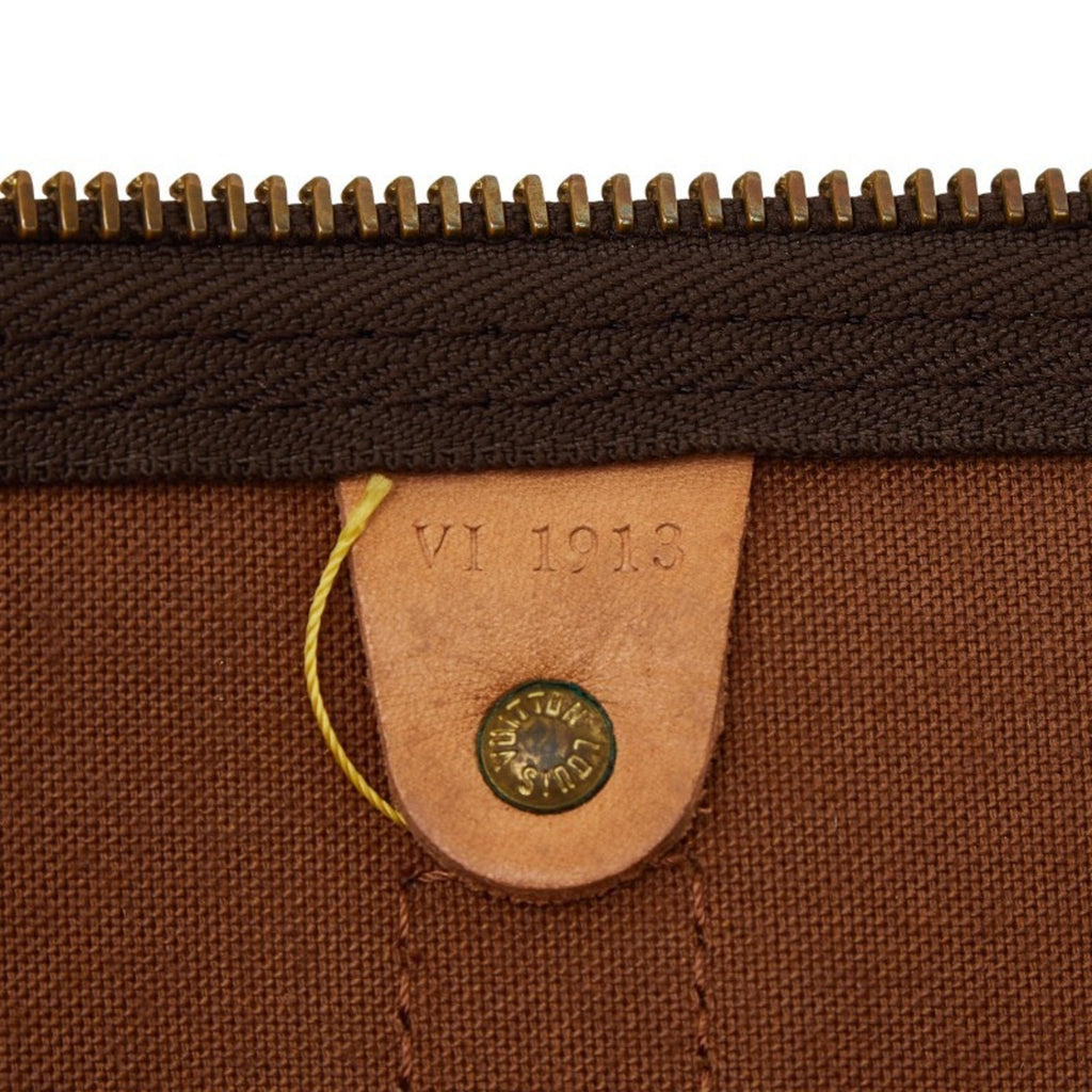 Louis Vuitton Brown Pvc Leather Boston Bag