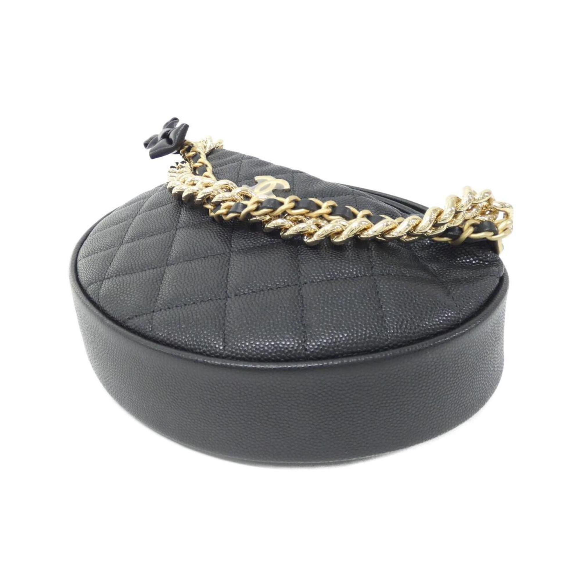 Chanel Black Grained Calfskin Handbag