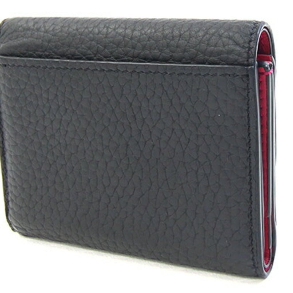 Louis Vuitton Noir Leather Wallet (Tri-Fold)
