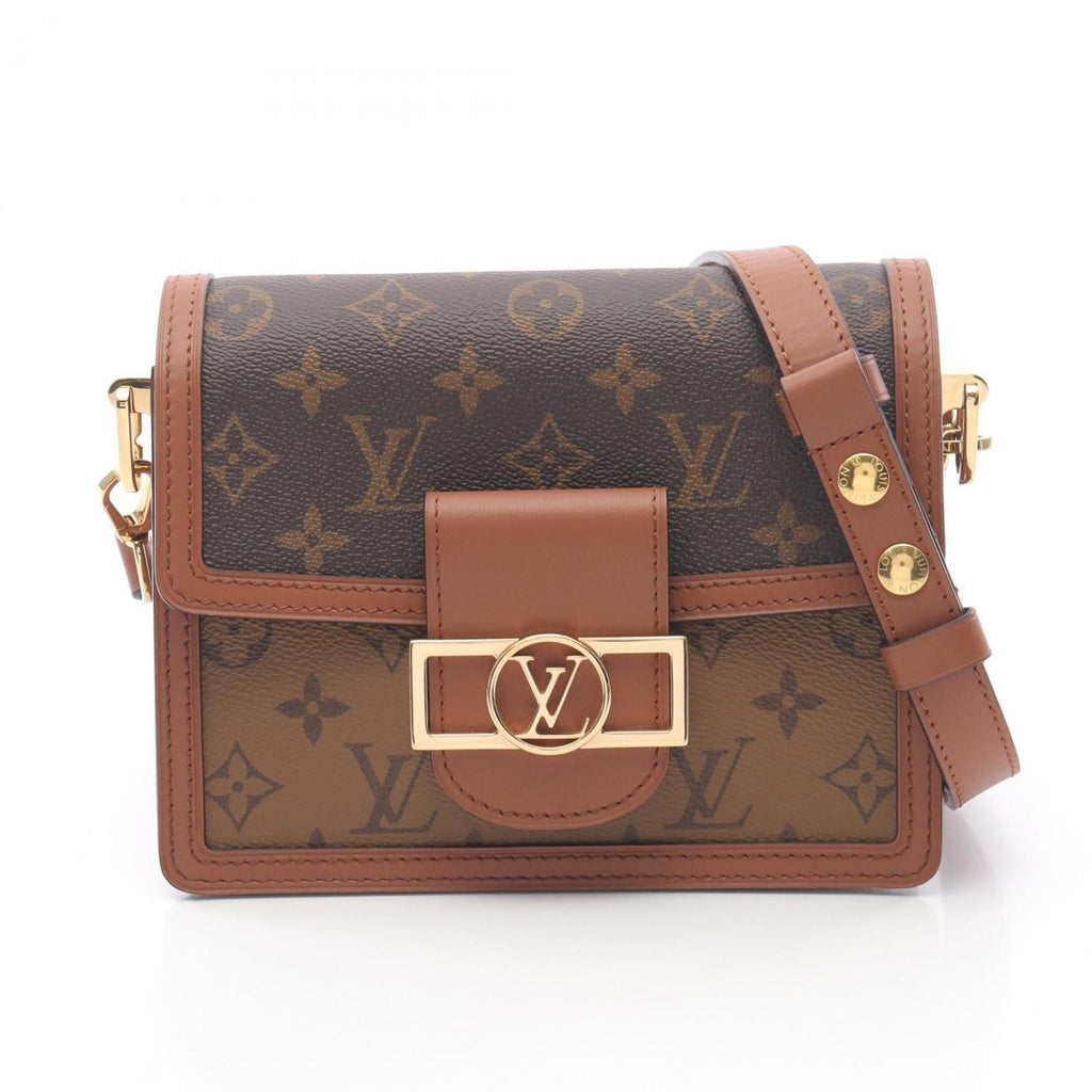 Louis Vuitton Beige Brown Monogram Reverse Coated Canvas Shoulder Bag