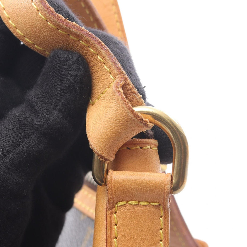 Louis Vuitton Brown Coated Canvas Leather Shoulder Bag