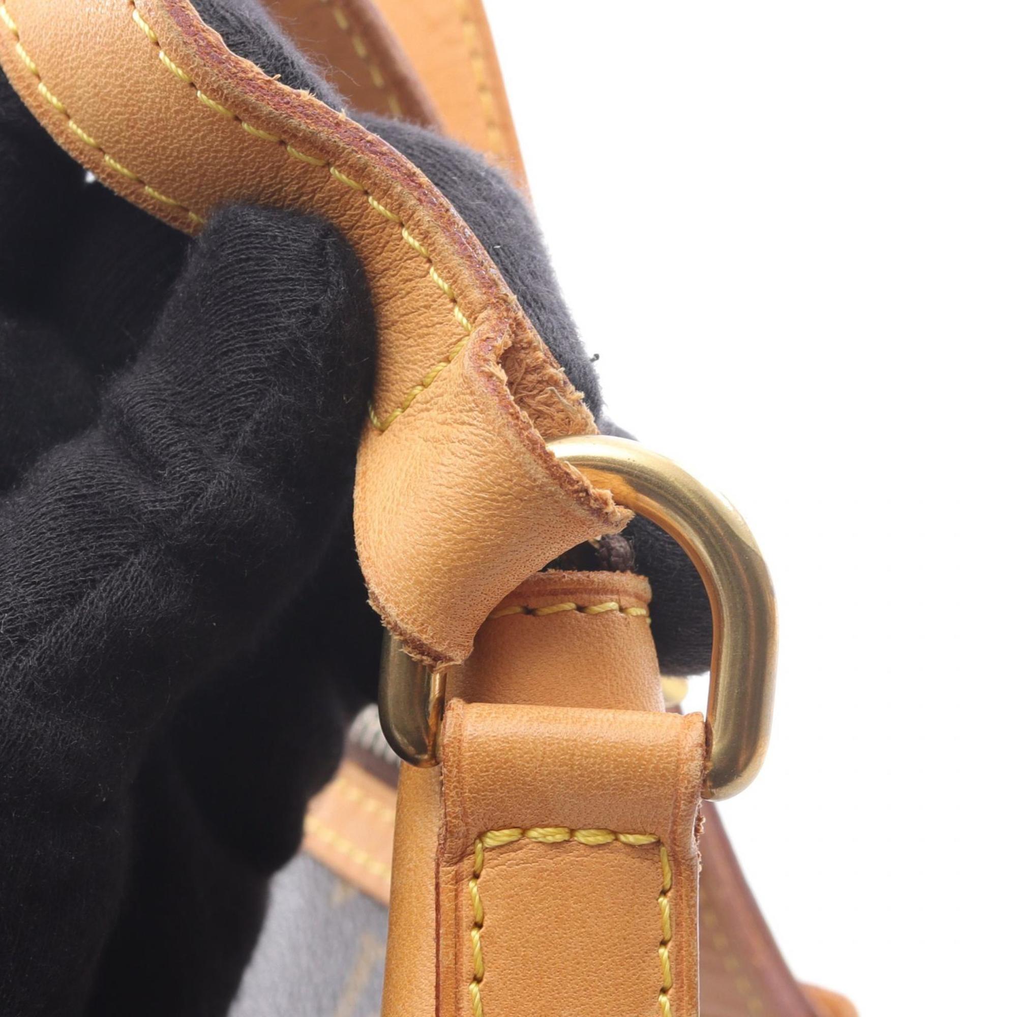 Louis Vuitton Brown Coated Canvas Leather Shoulder Bag