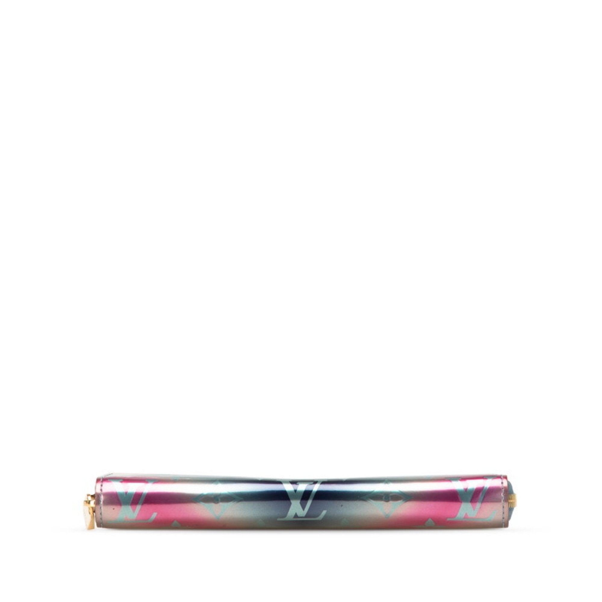 Louis Vuitton Blue Multi-Color Pink Patent Leather Long Wallet