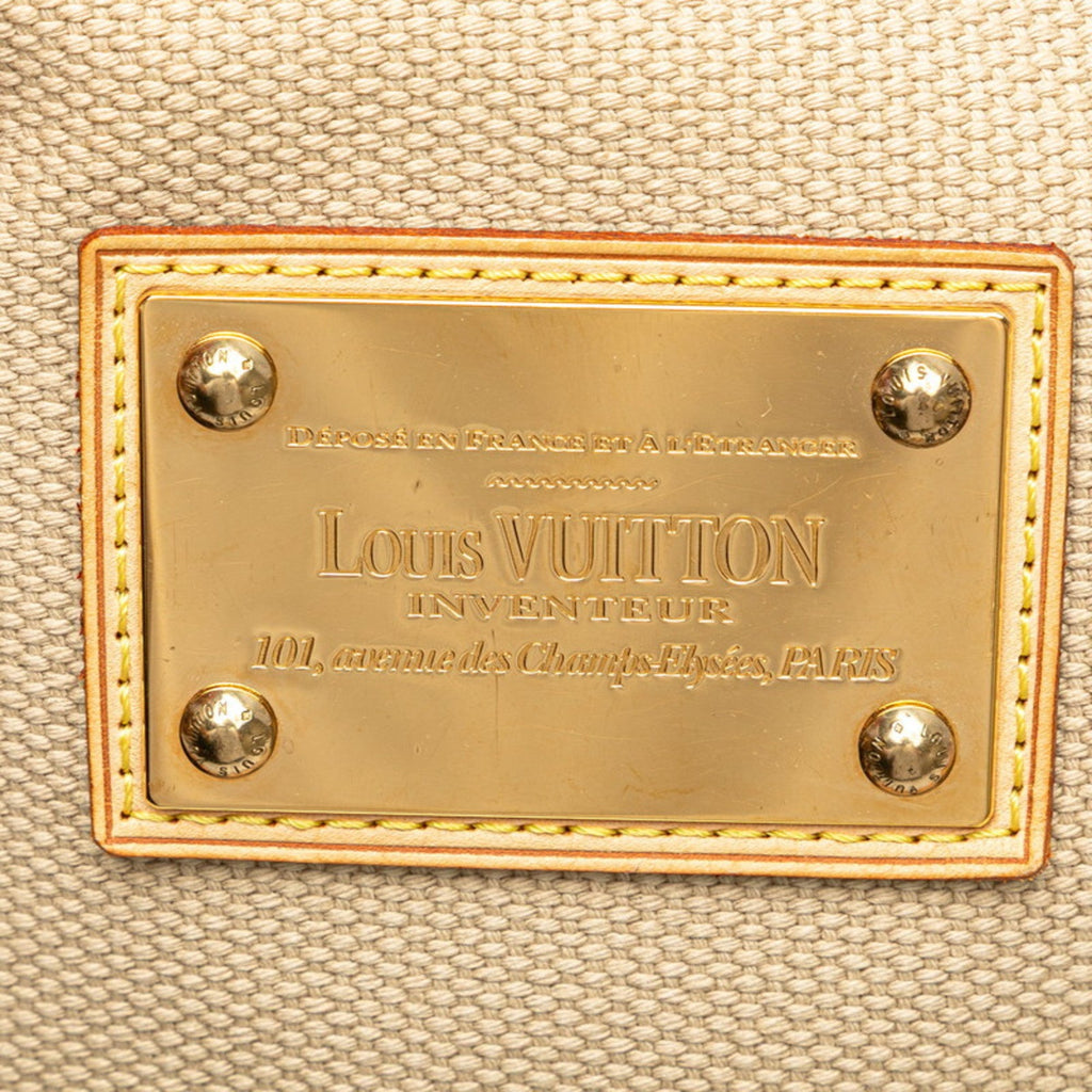 Louis Vuitton Antigua Beige Red Color Canvas Leather Shoulder Bag Tote Bag