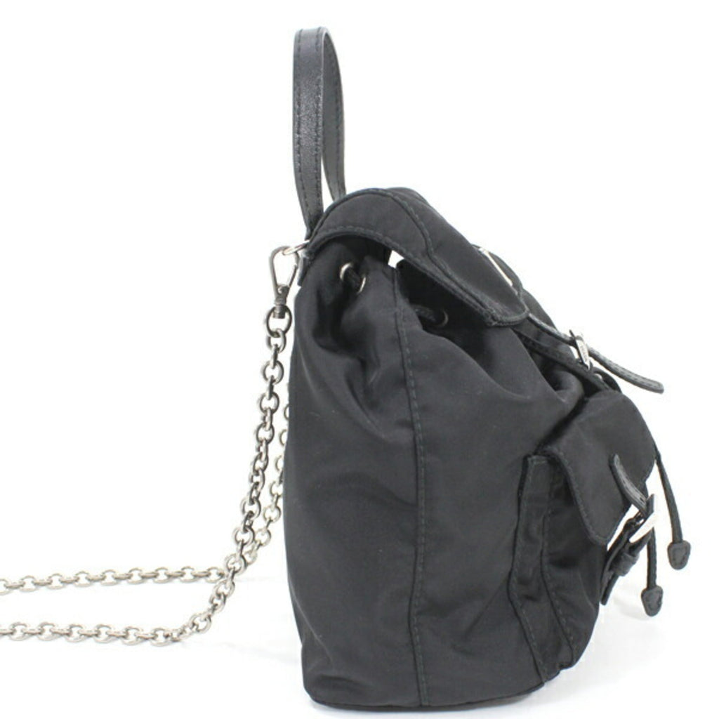 Prada Black Nero Nylon Leather Shoulder Bag