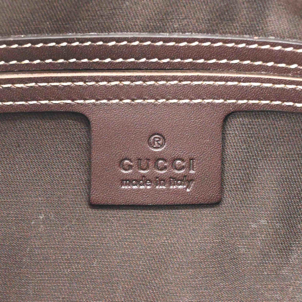 Gucci Beige Brown Pvc Leather Shoulder Bag (Pre-Owned)