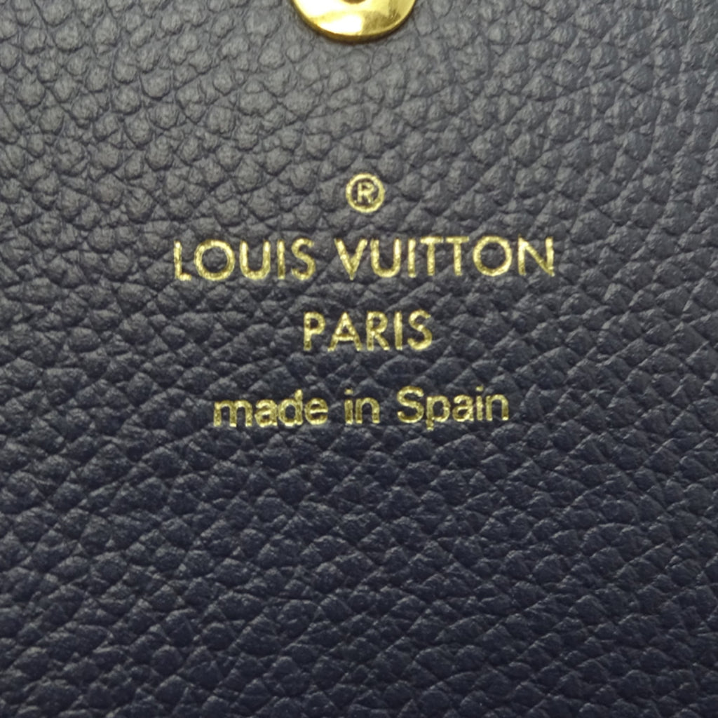 Louis Vuitton Marine Rouge Navy Red Color Monogram Empreinte Long Wallet