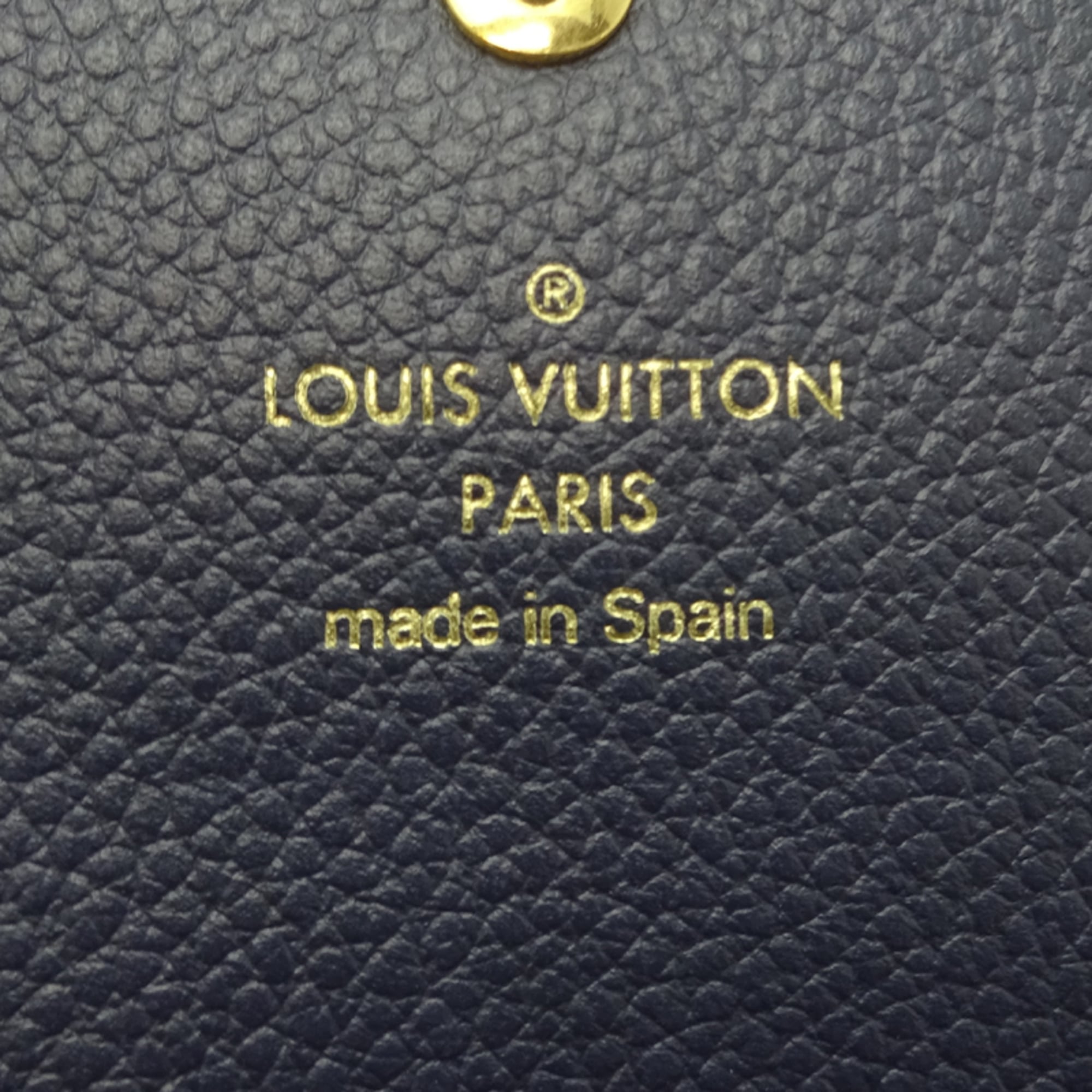Louis Vuitton Marine Rouge Navy Red Color Monogram Empreinte Long Wallet