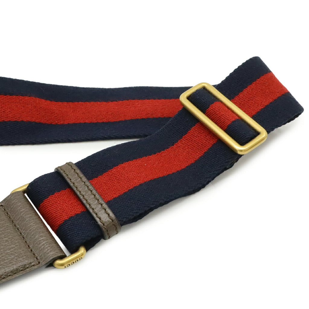Gucci Ophidia Beige Brown Green Red Color Gg Supreme Leather Clutch Bag Shoulder Bag Sling Bag (Pre-Owned)