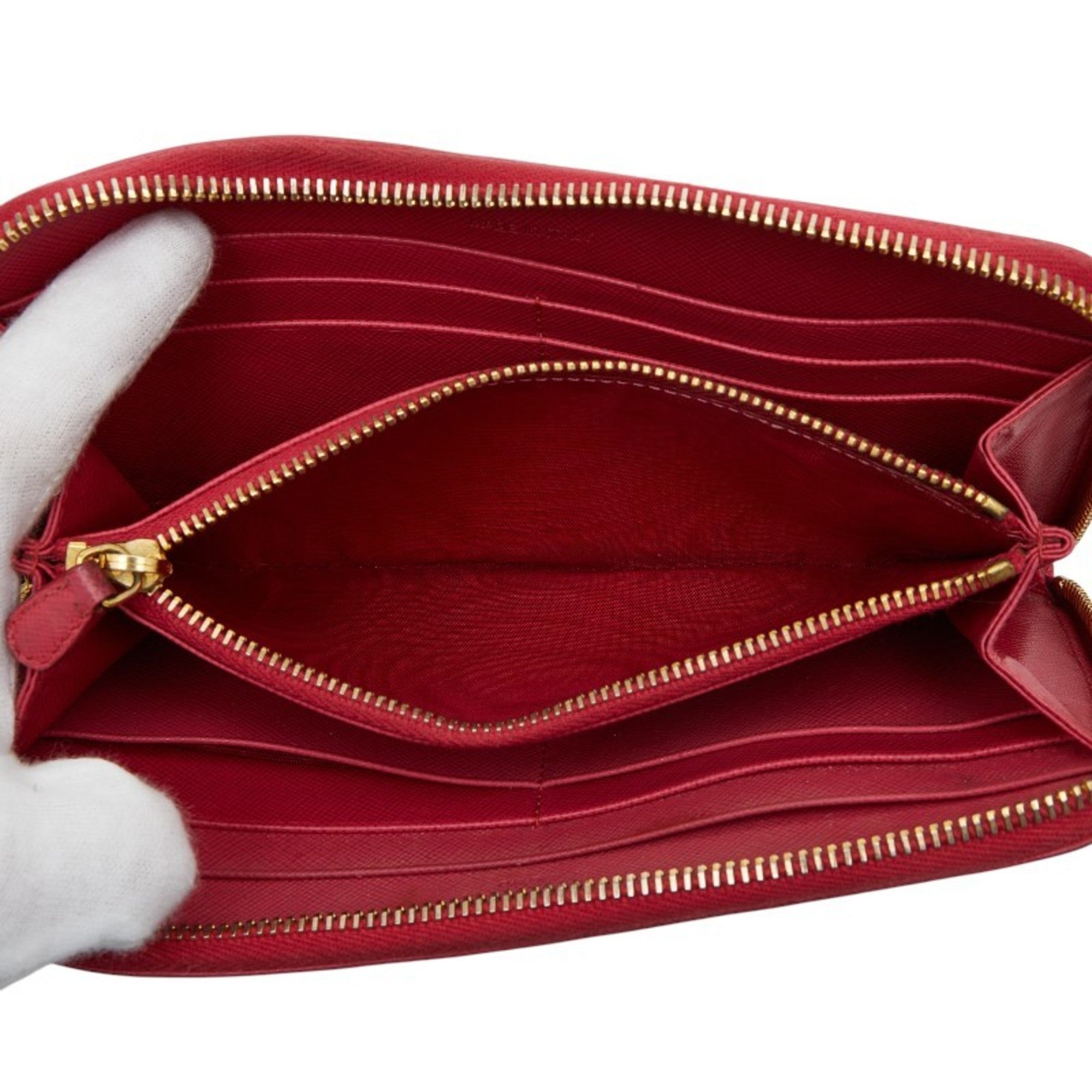 Prada Pink Leather Long Wallet (Bi-Fold)